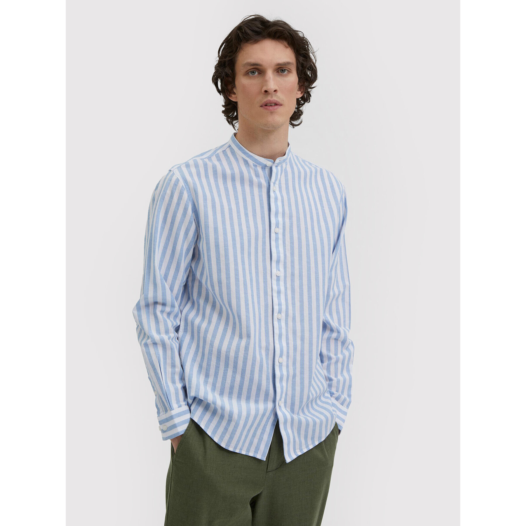 Selected Homme Ing New Linen 16079054 Fehér Regular Fit - Pepit.hu