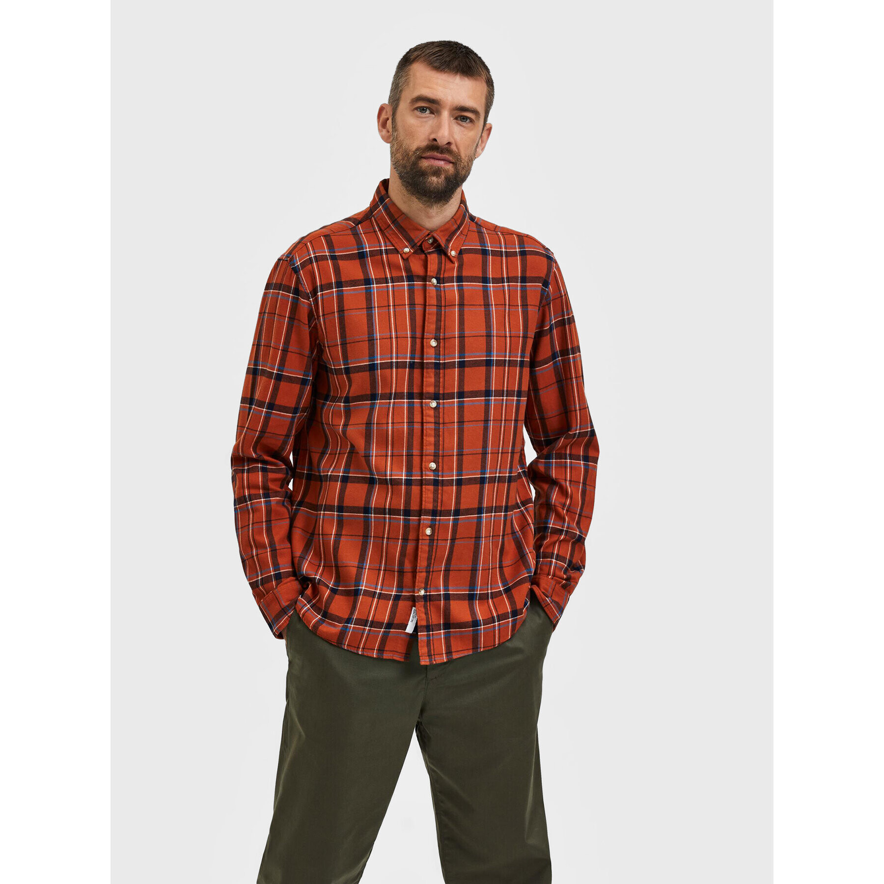 Selected Homme Ing Rand 16085796 Narancssárga Relaxed Fit - Pepit.hu