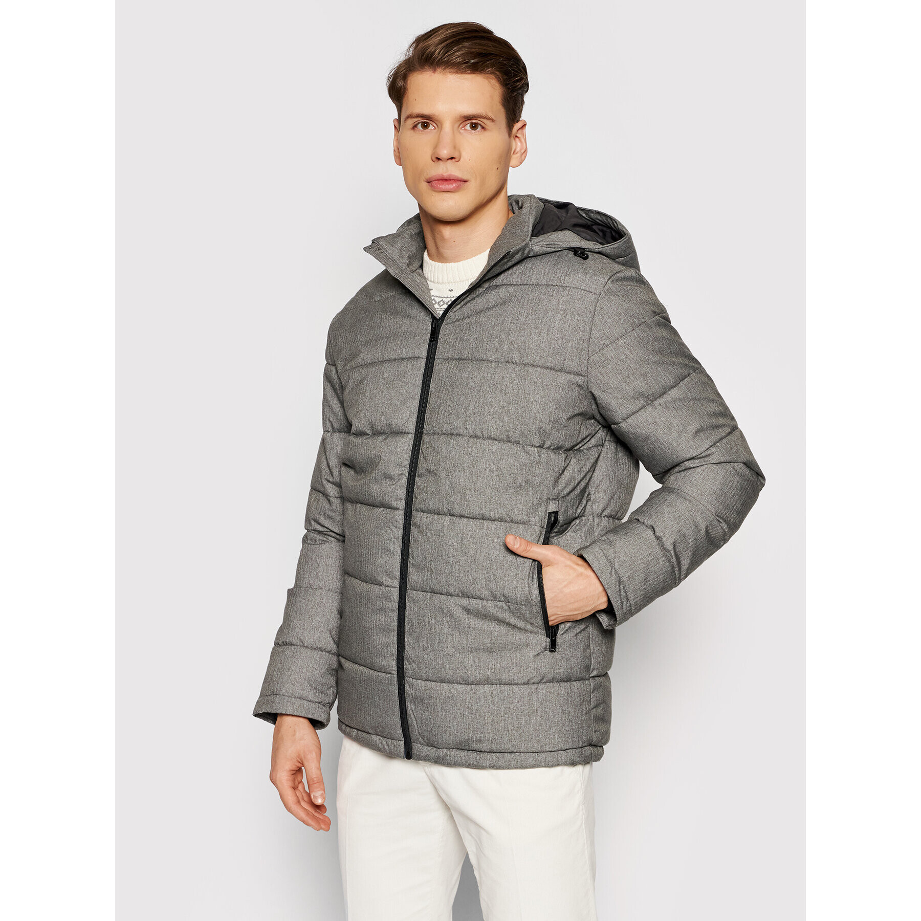 Selected Homme Pehelykabát Bergen 16077637 Szürke Regular Fit - Pepit.hu