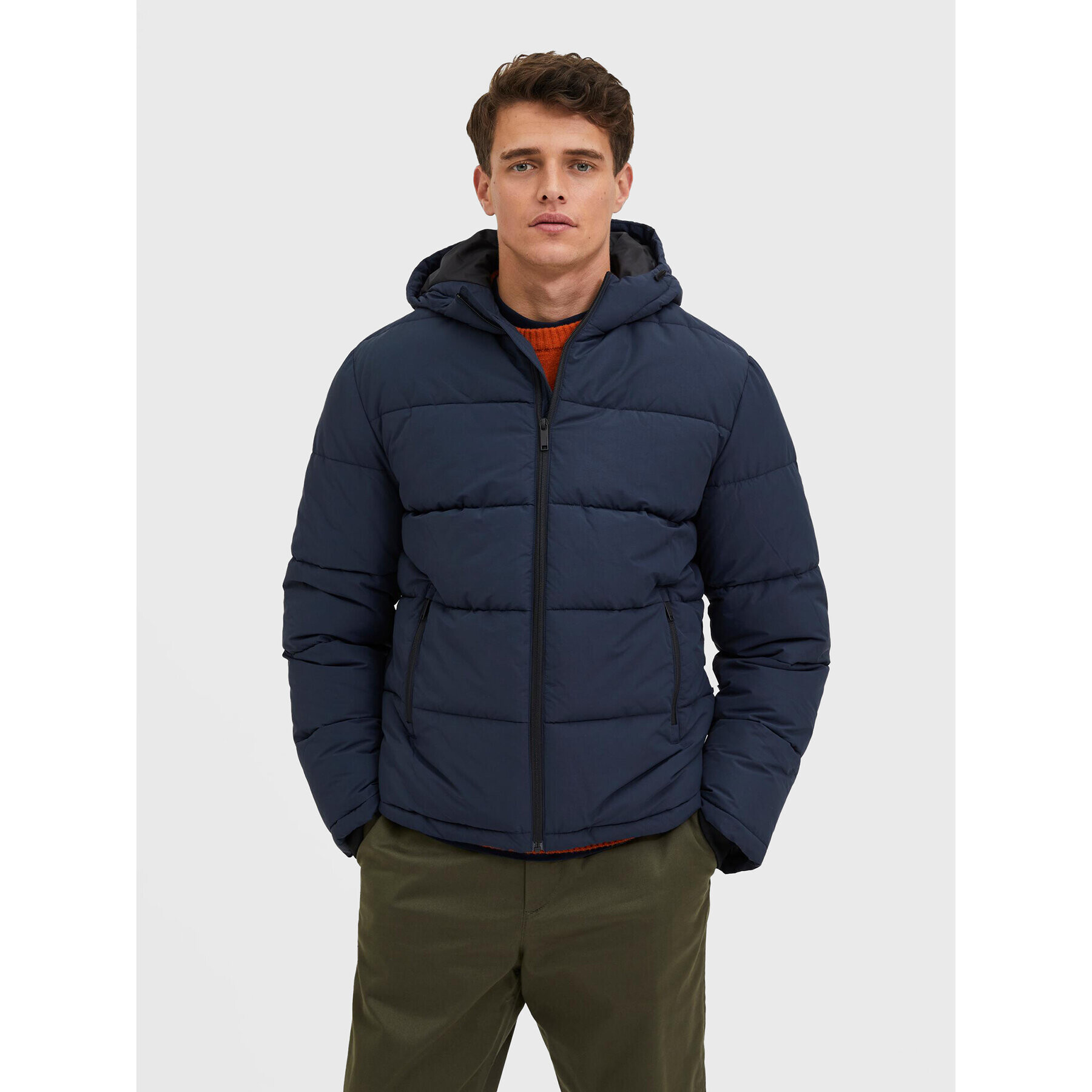 Selected Homme Pehelykabát Harry 16084886 Sötétkék Regular Fit - Pepit.hu