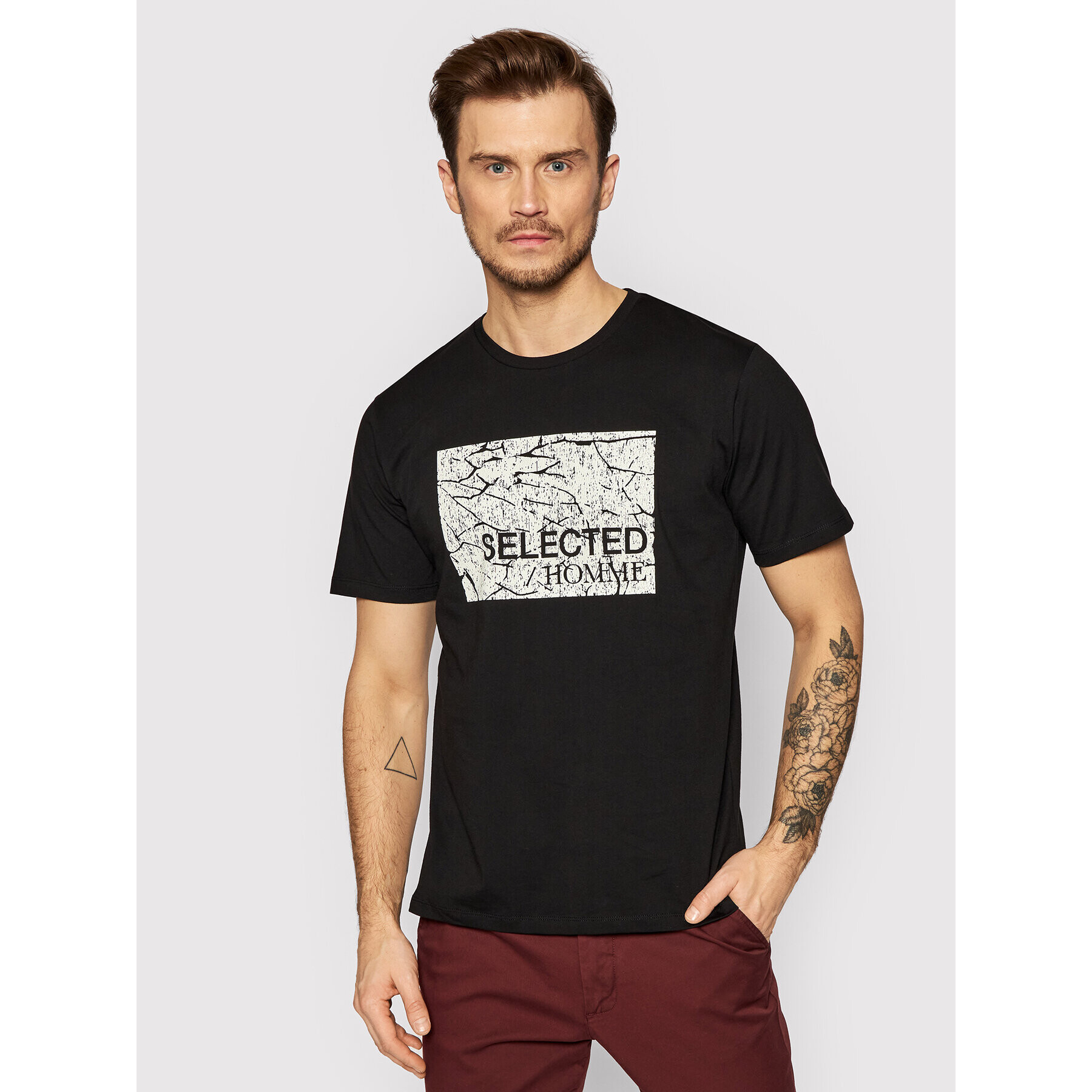 Selected Homme Póló Dani 16085964 Fekete Regular Fit - Pepit.hu