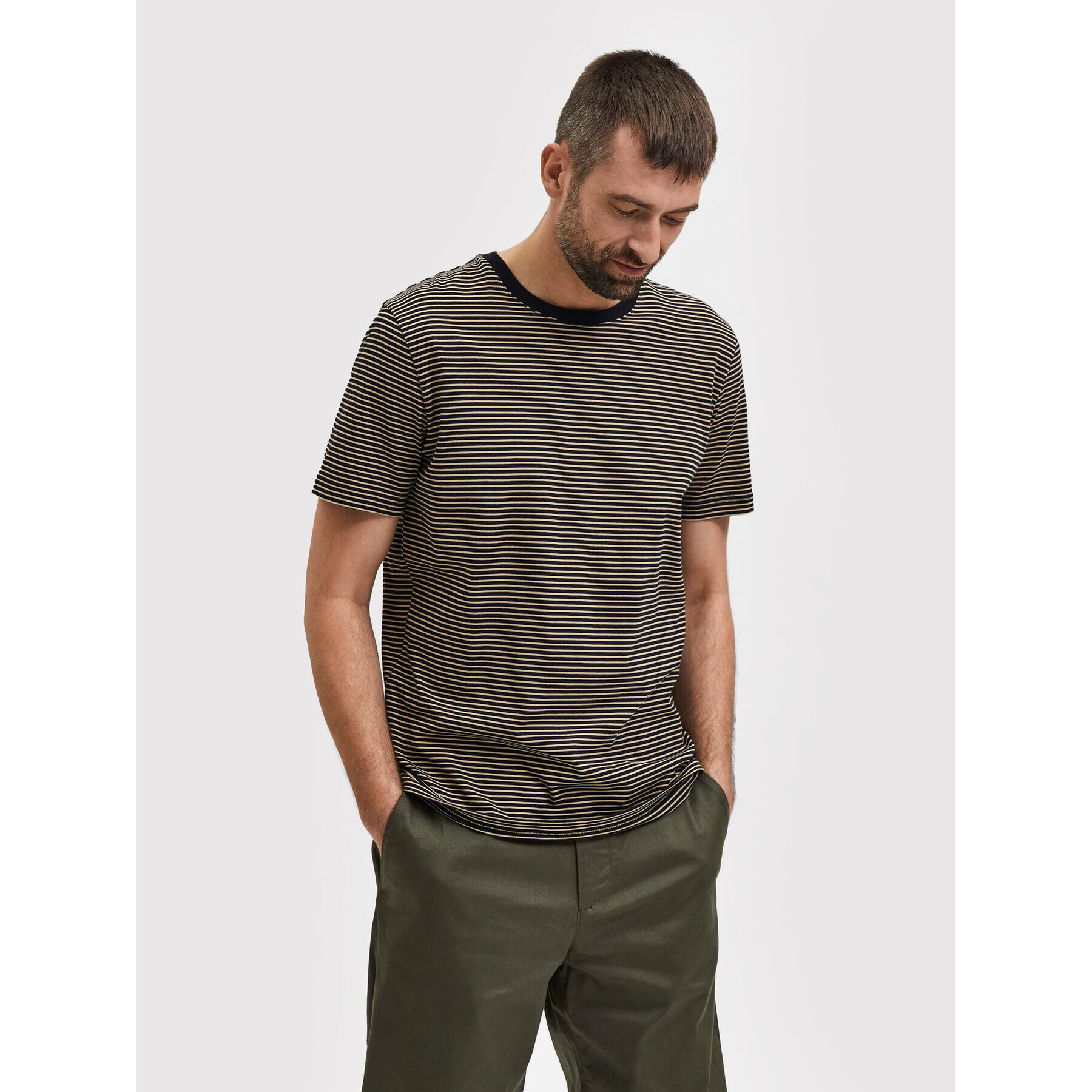 Selected Homme Póló Norman 16080129 Fekete Regular Fit - Pepit.hu