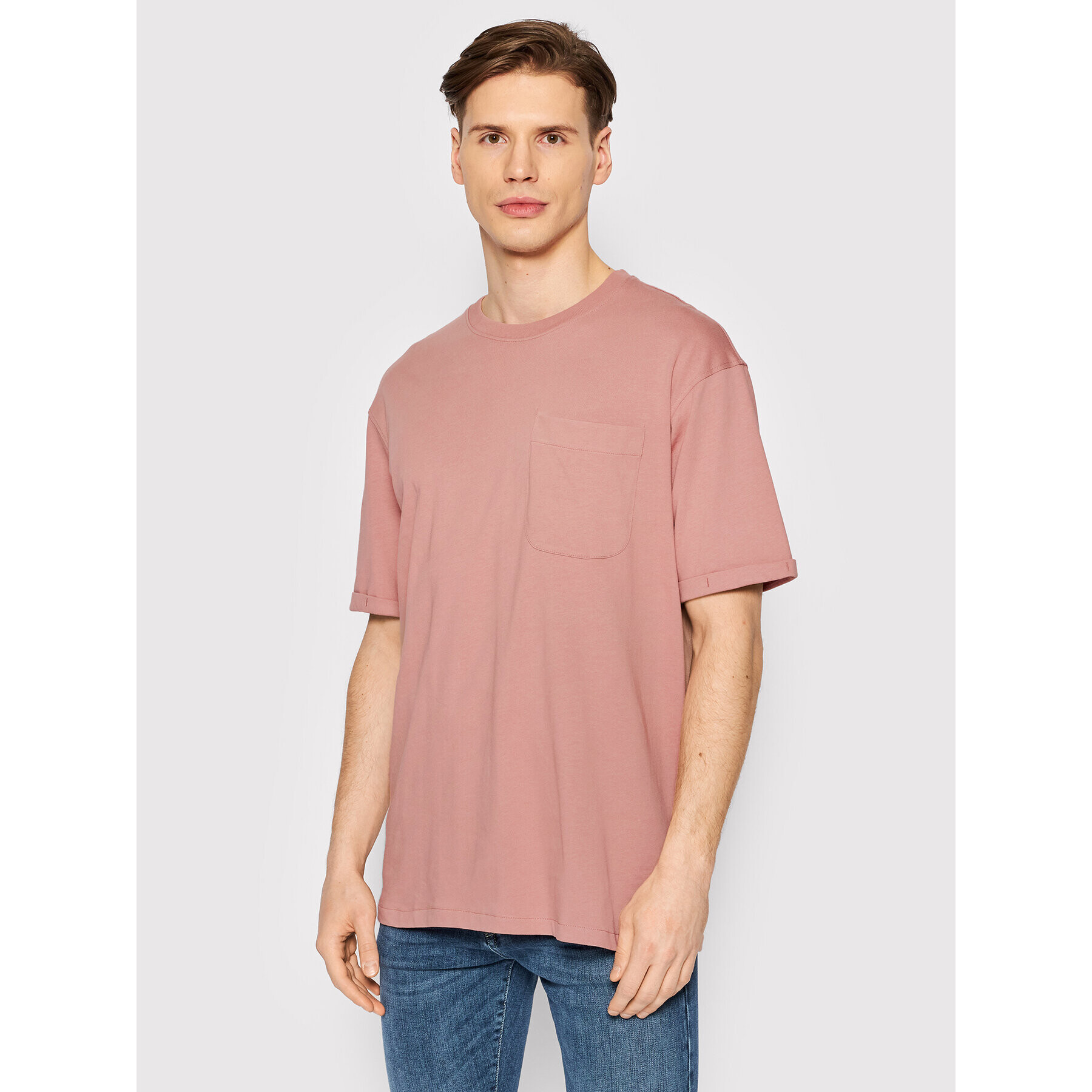 Selected Homme Póló Roald 16083402 Rózsaszín Loose Fit - Pepit.hu