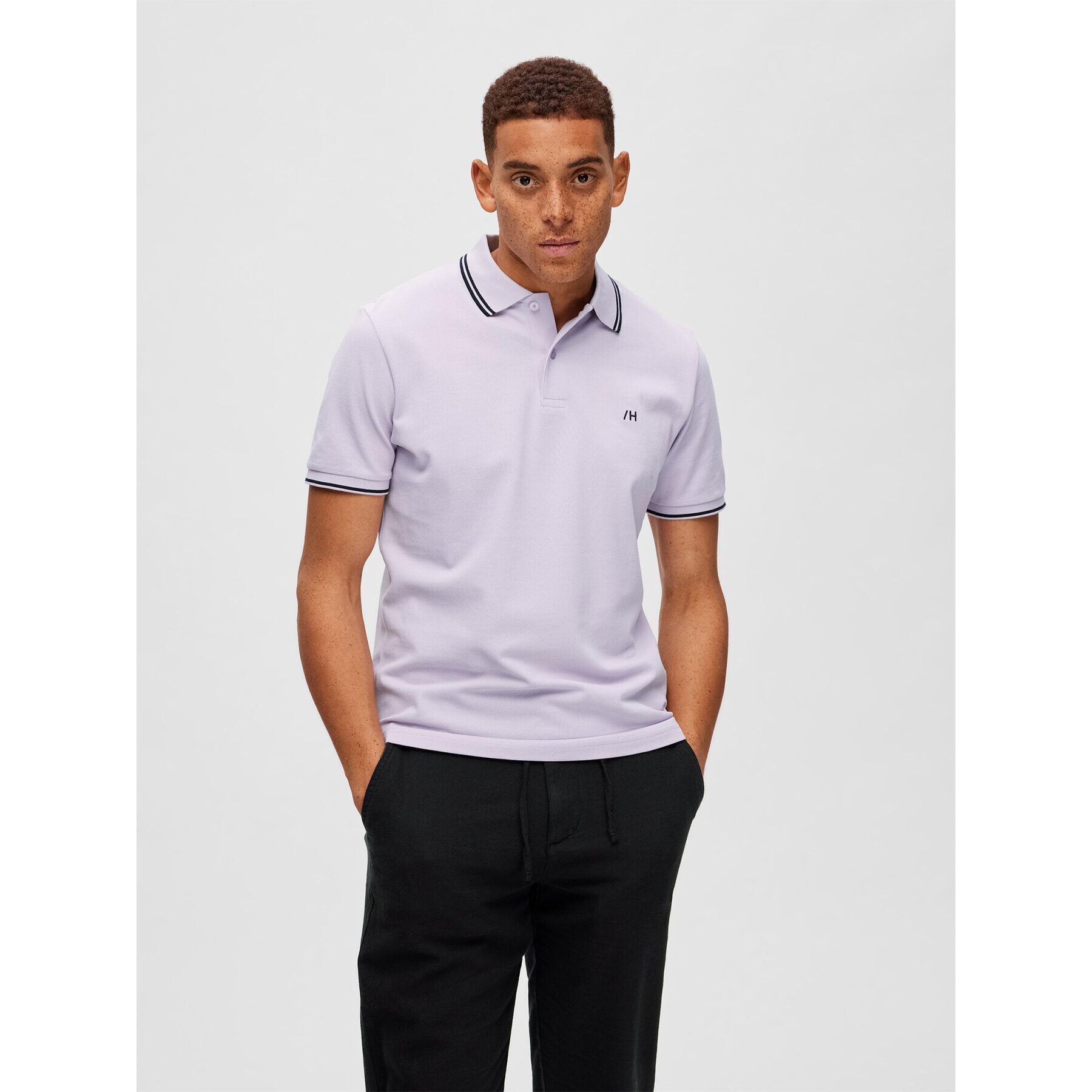 Selected Homme Pólóing 16087840 Lila Regular Fit - Pepit.hu