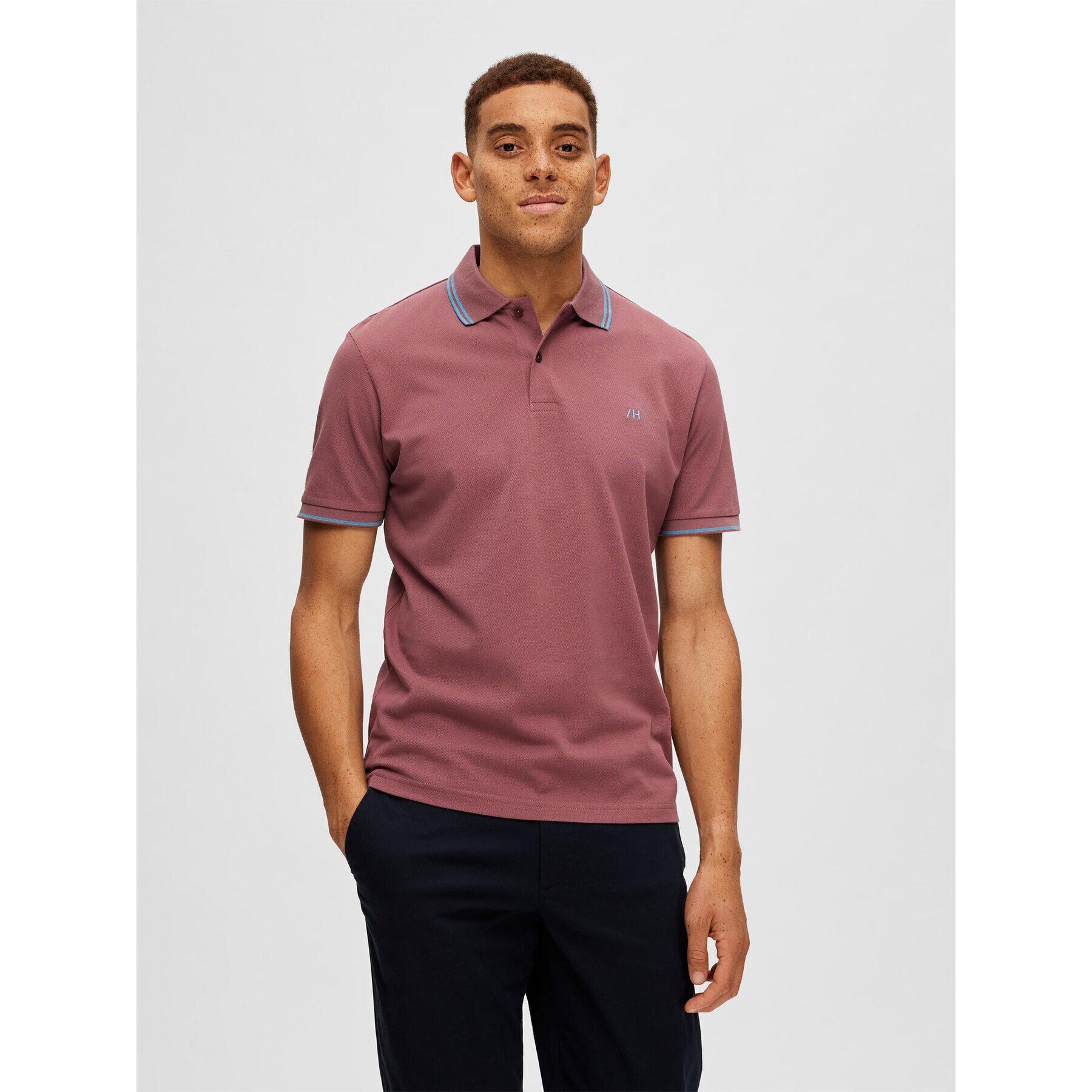 Selected Homme Pólóing 16087840 Piros Regular Fit - Pepit.hu