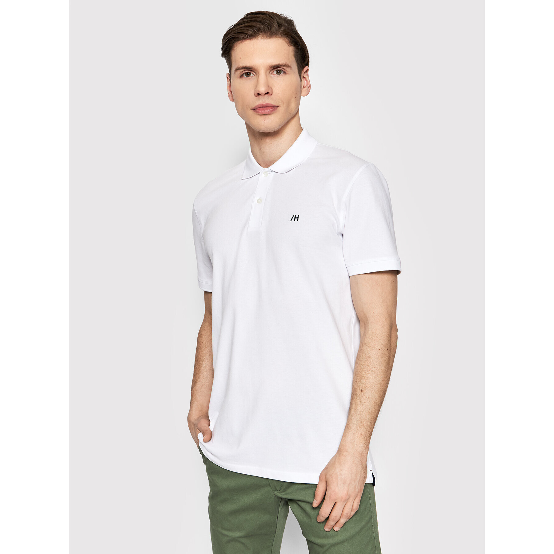 Selected Homme Pólóing Aze 16082840 Fehér Regular Fit - Pepit.hu