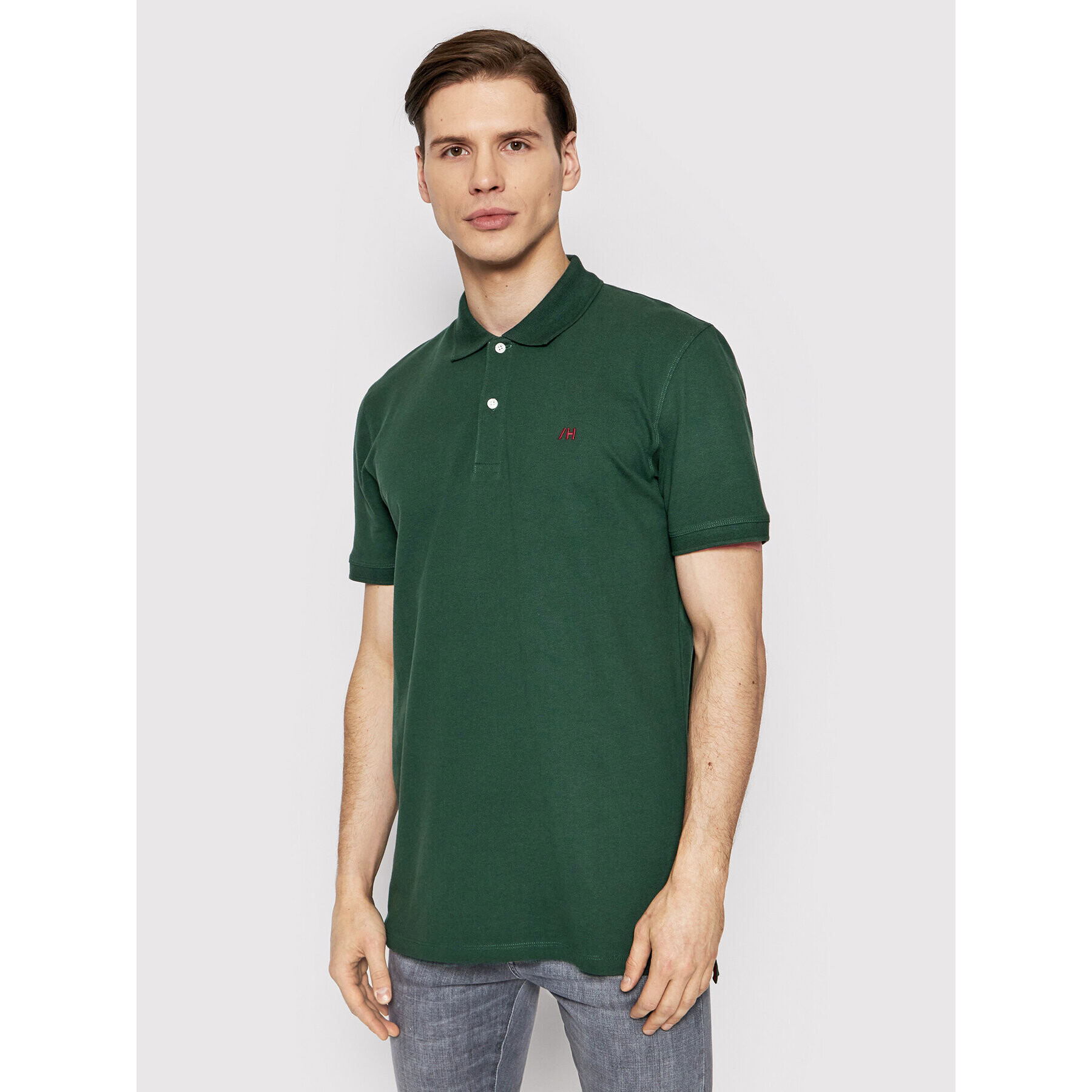 Selected Homme Pólóing Aze 16082840 Zöld Regular Fit - Pepit.hu