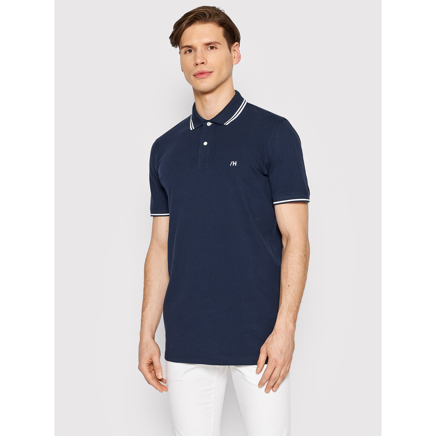 Selected Homme Pólóing Aze 16082841 Sötétkék Regular Fit - Pepit.hu