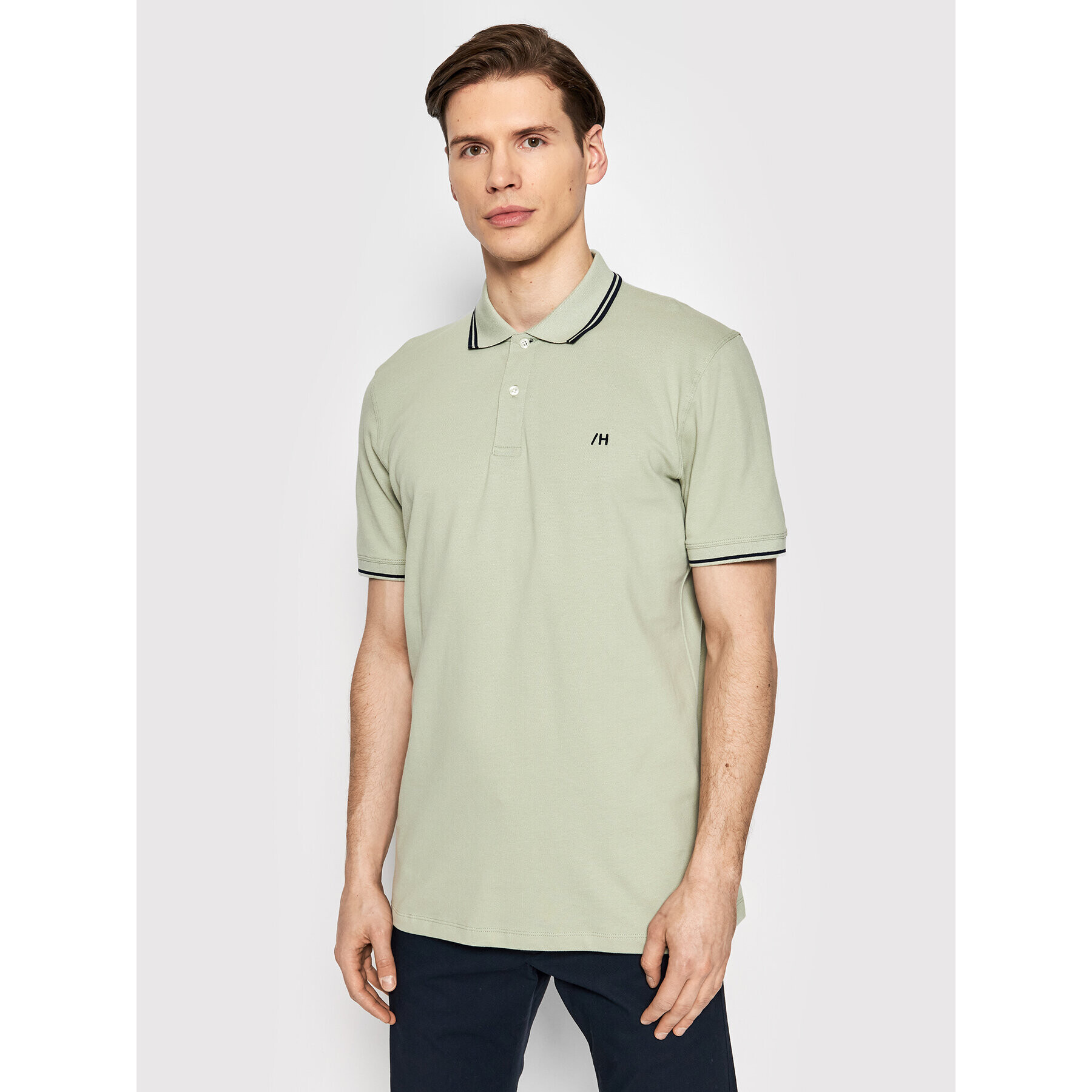 Selected Homme Pólóing Aze 16082841 Zöld Regular Fit - Pepit.hu