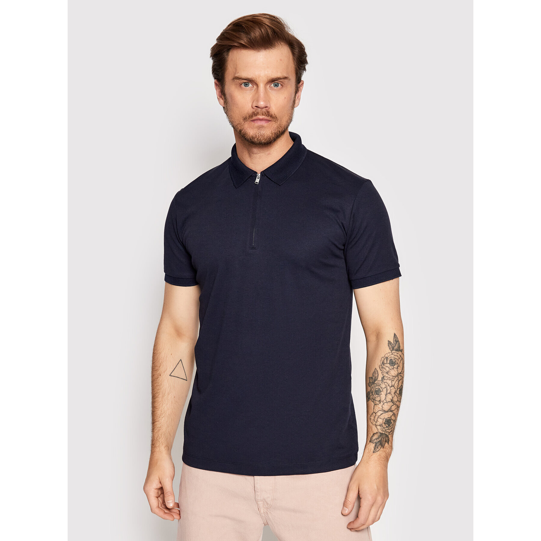 Selected Homme Pólóing Fave 16079026 Sötétkék Regular Fit - Pepit.hu