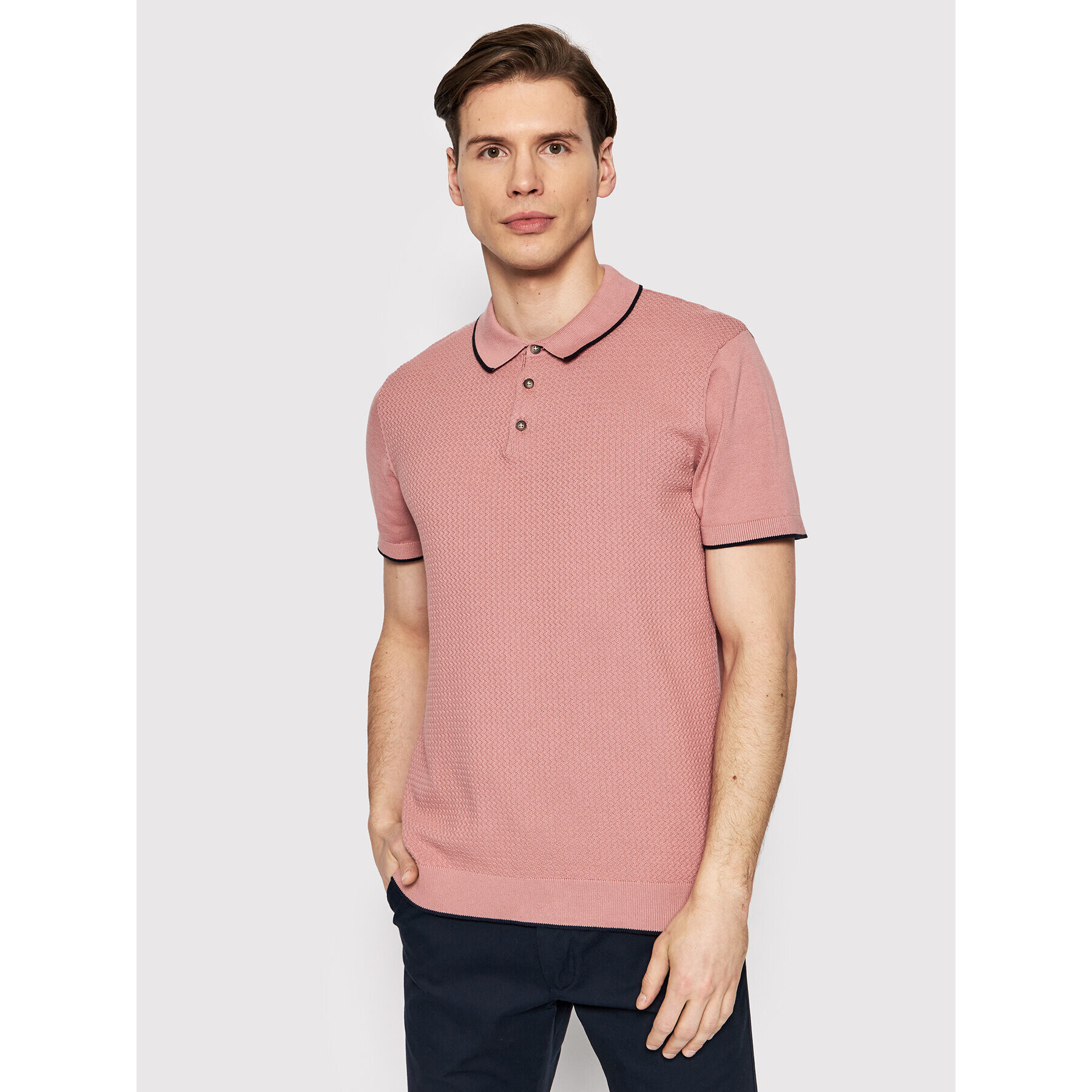 Selected Homme Pólóing Hank 16083930 Rózsaszín Regular Fit - Pepit.hu