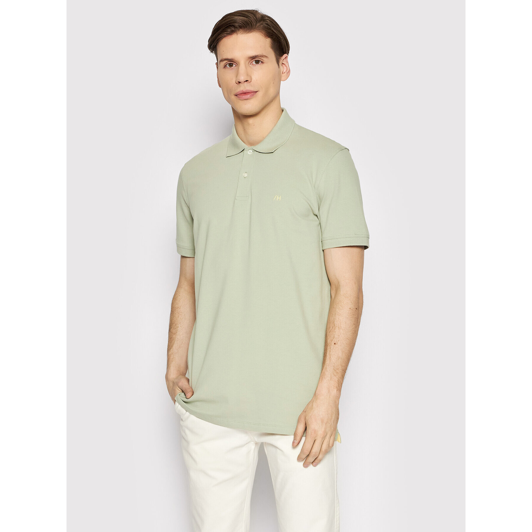 Selected Homme Pólóing Haze 16082840 Zöld Regular Fit - Pepit.hu