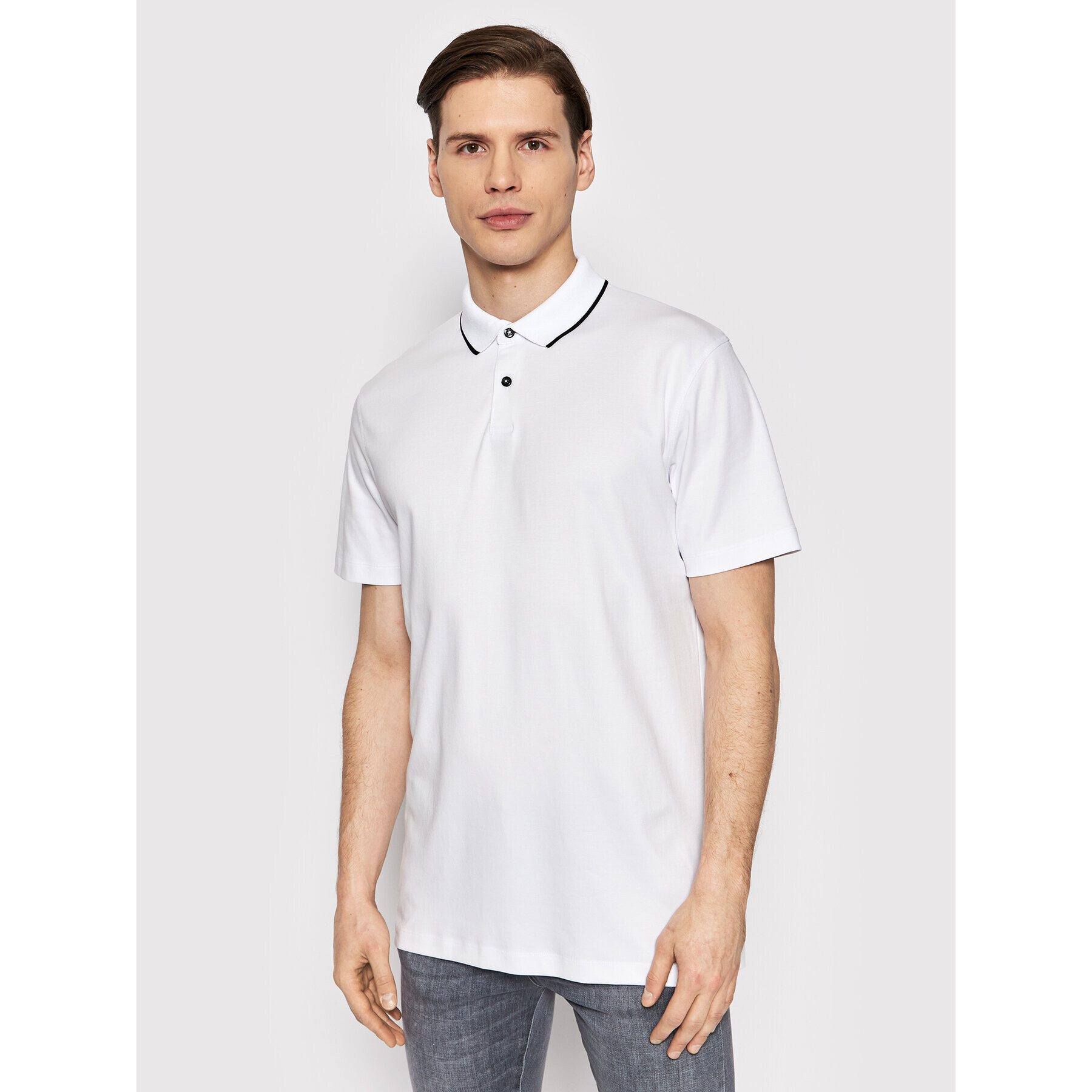 Selected Homme Pólóing Leroy 16082844 Fehér Regular Fit - Pepit.hu