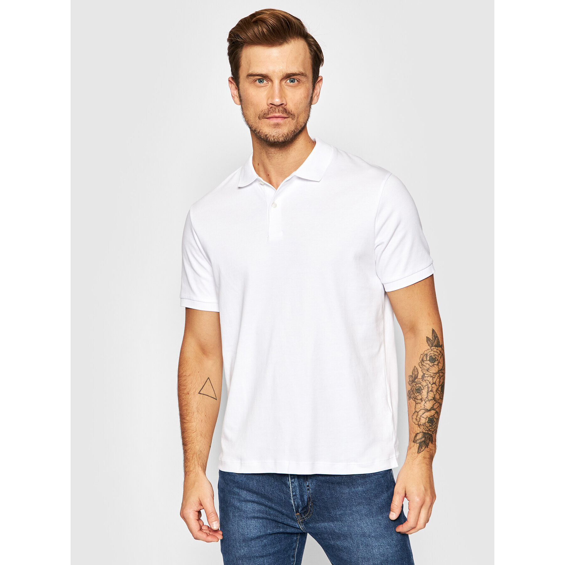 Selected Homme Pólóing Paris 16072841 Fehér Regular Fit - Pepit.hu