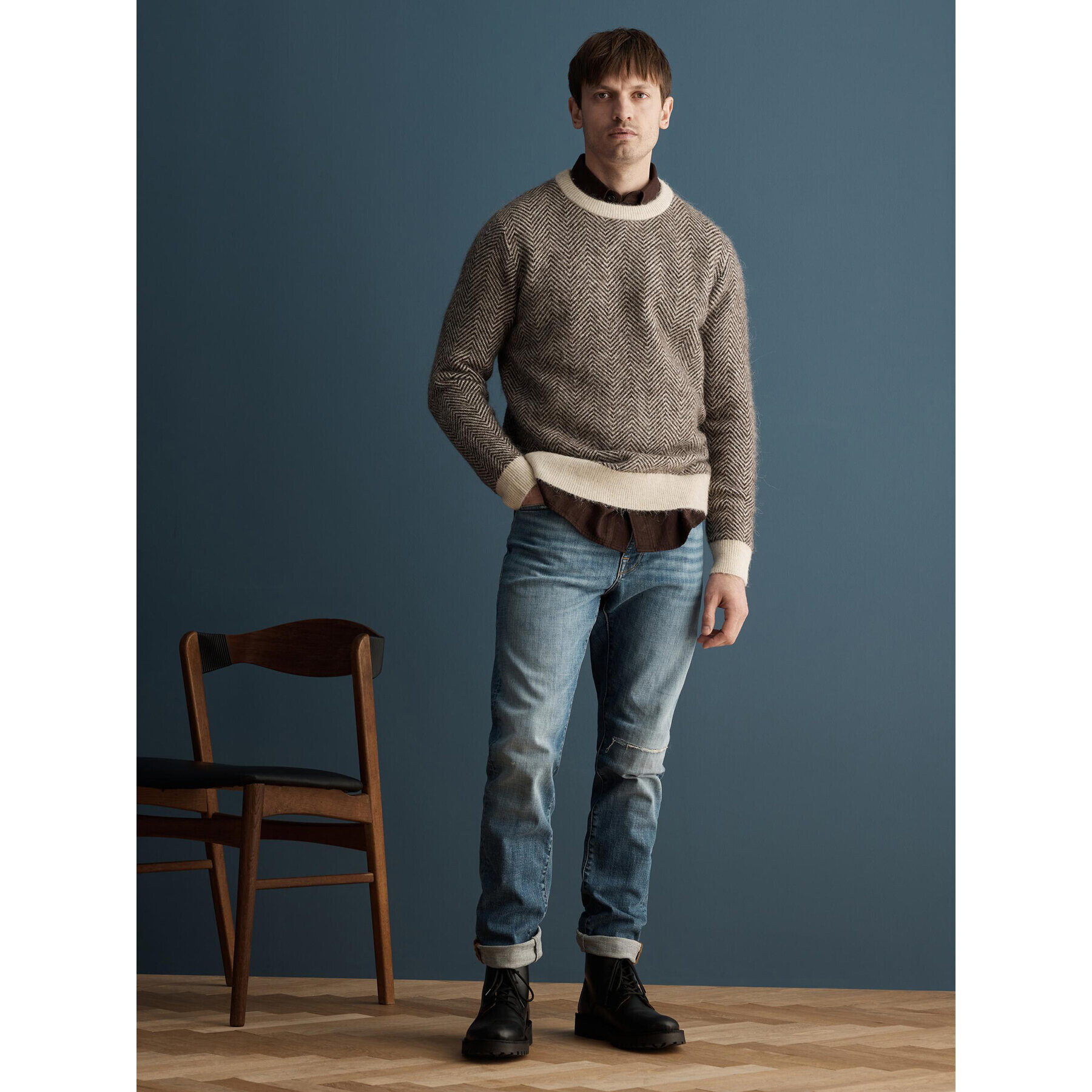 Selected Homme Sweater 16086699 Barna Regular Fit - Pepit.hu