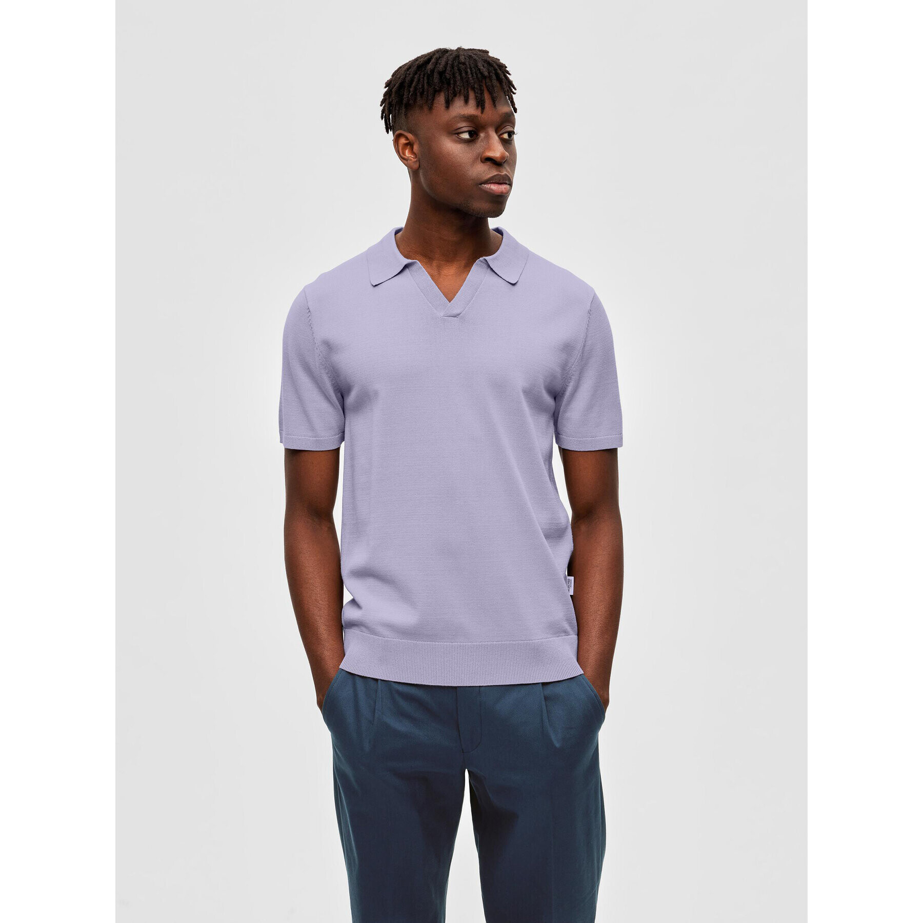 Selected Homme Pólóing 16088636 Lila Regular Fit - Pepit.hu