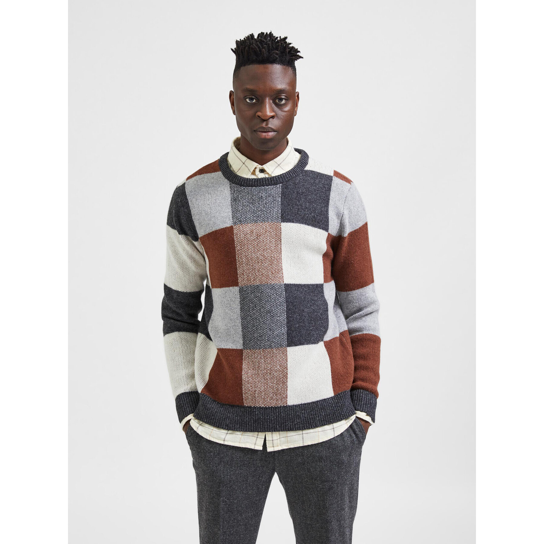 Selected Homme Sweater Meis 16086687 Színes Regular Fit - Pepit.hu