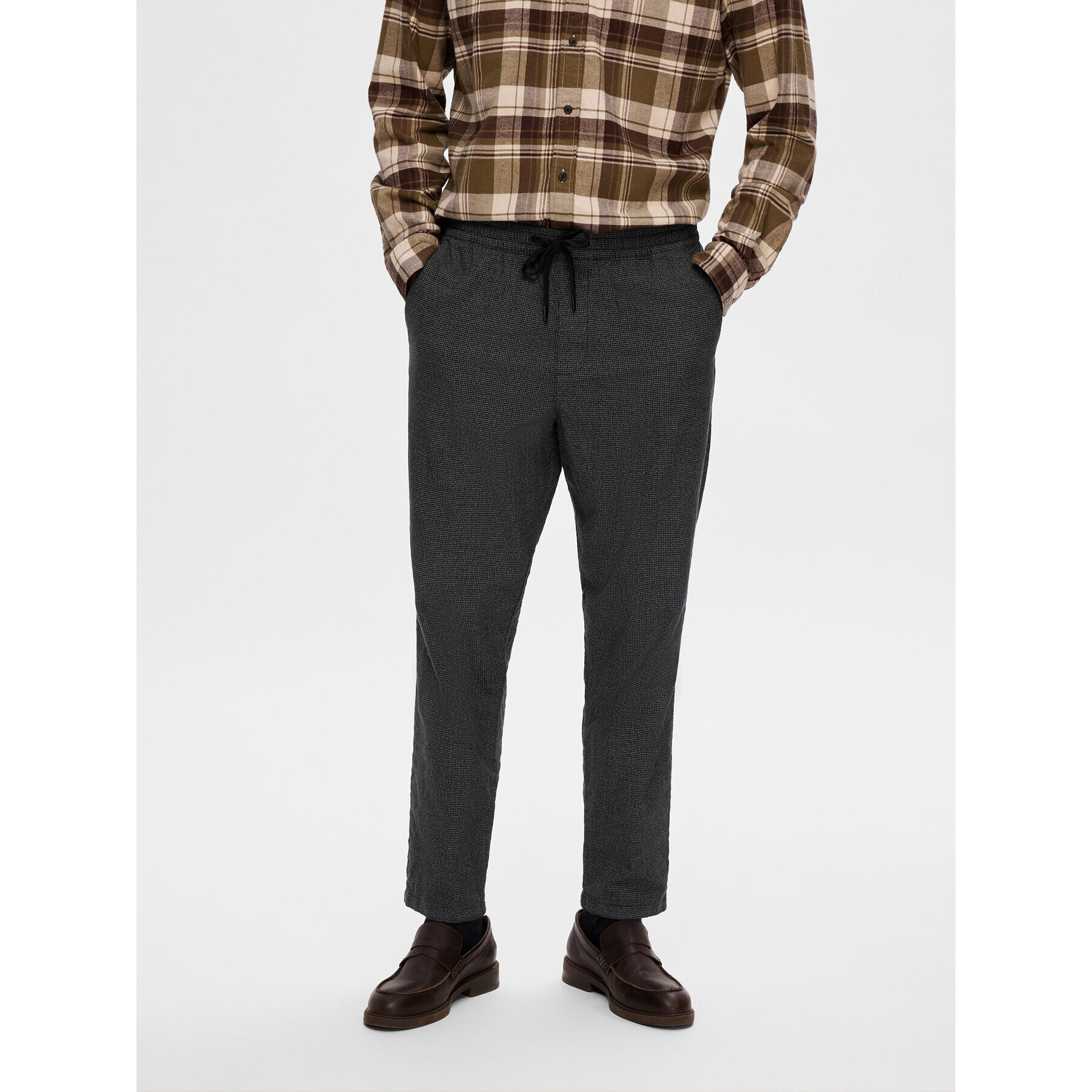 Selected Homme Szövet nadrág 16090956 Szürke Slim Tapered Fit - Pepit.hu