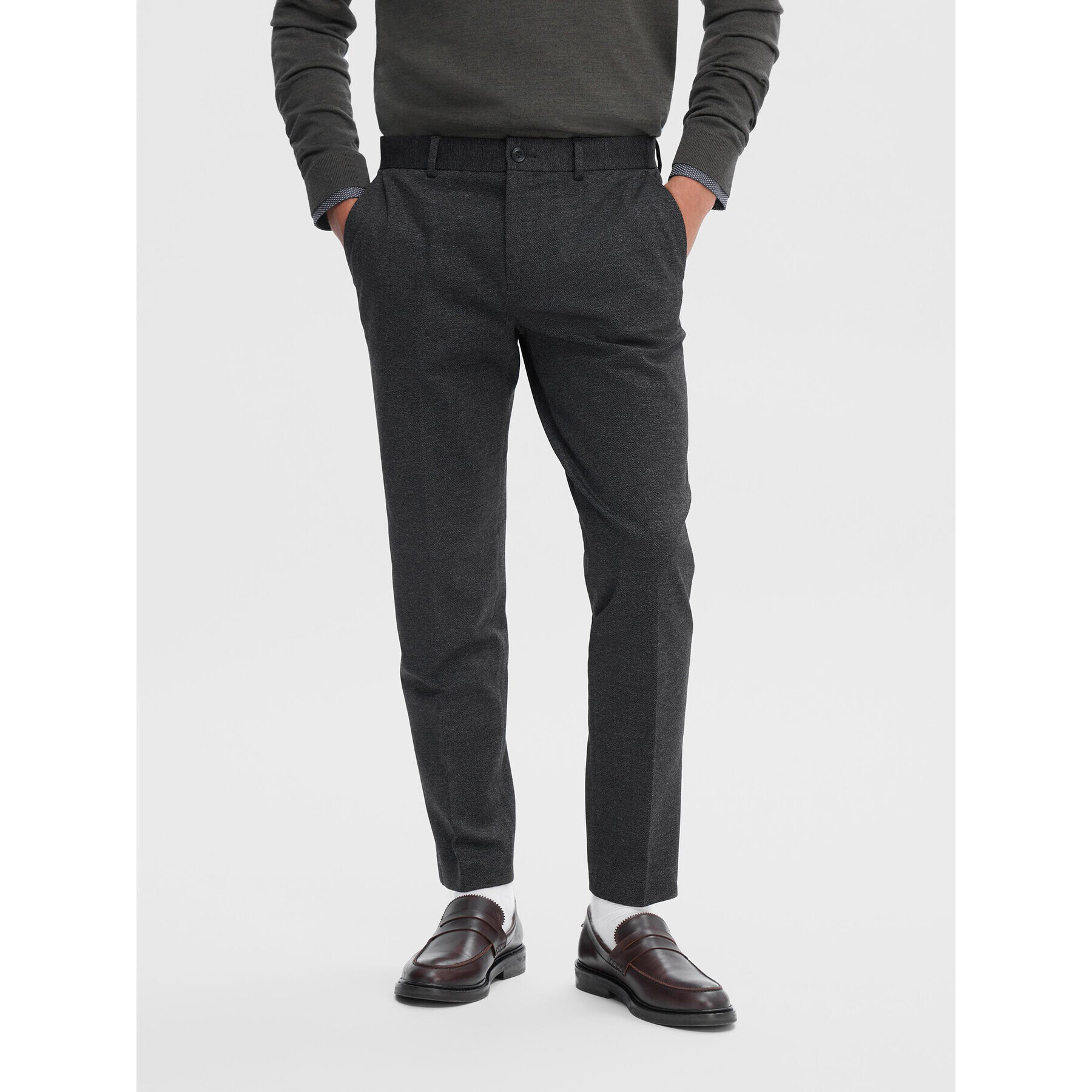 Selected Homme Szövet nadrág 16092651 Szürke Slim Fit - Pepit.hu