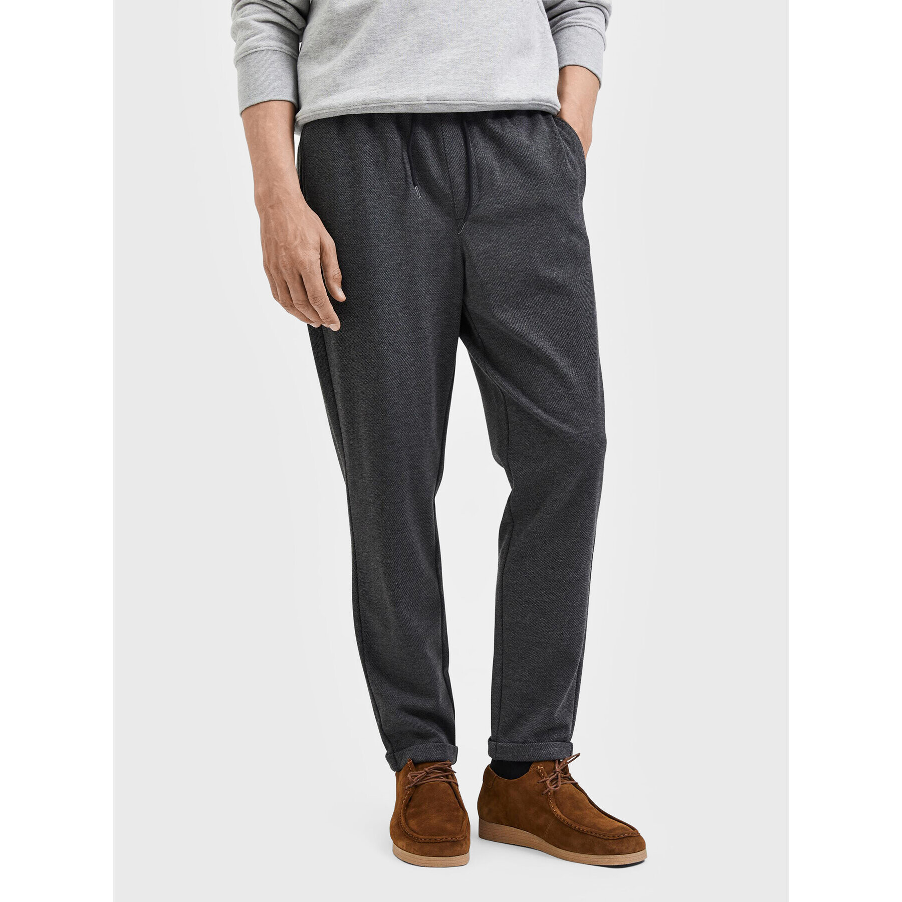 Selected Homme Szövet nadrág Selby 16085172 Szürke Slim Fit - Pepit.hu