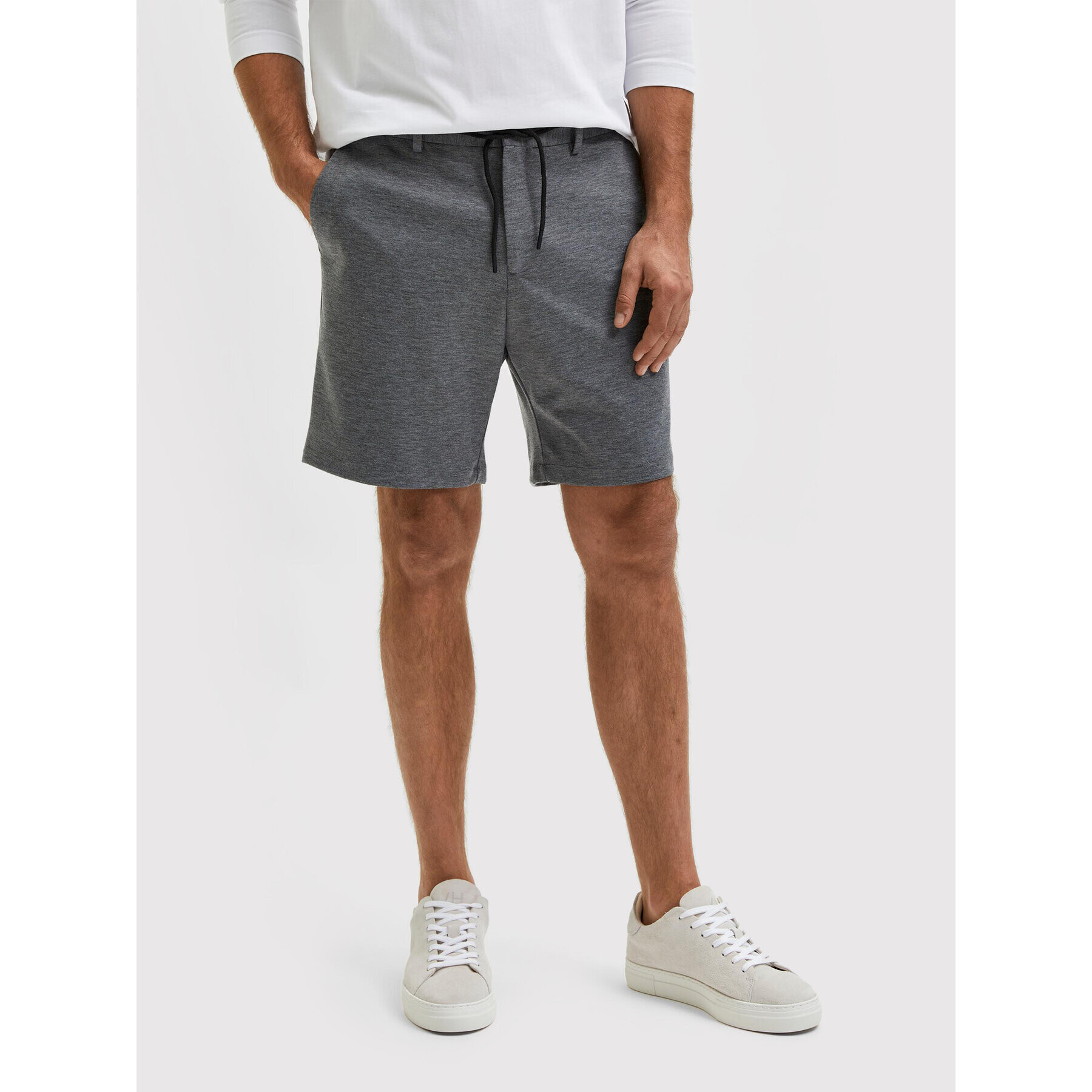 Selected Homme Szövet rövidnadrág Jake 16082873 Szürke Relaxed Fit - Pepit.hu