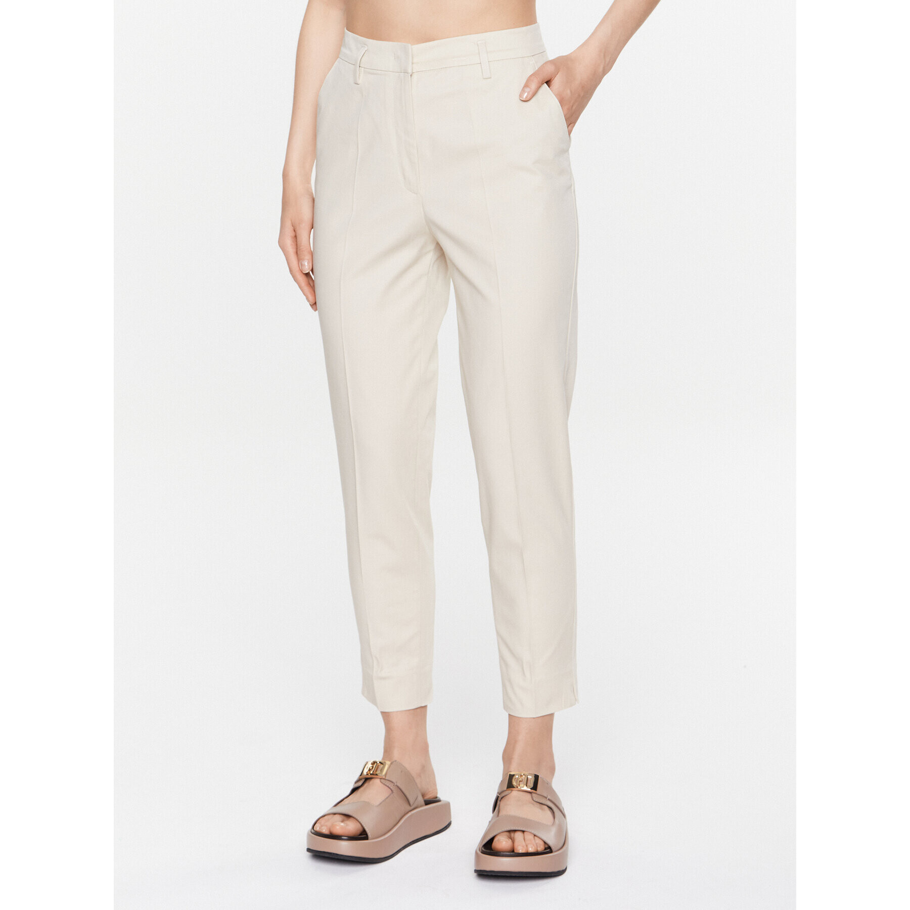 Sisley Chinos 4IULLF00V Bézs Regular Fit - Pepit.hu