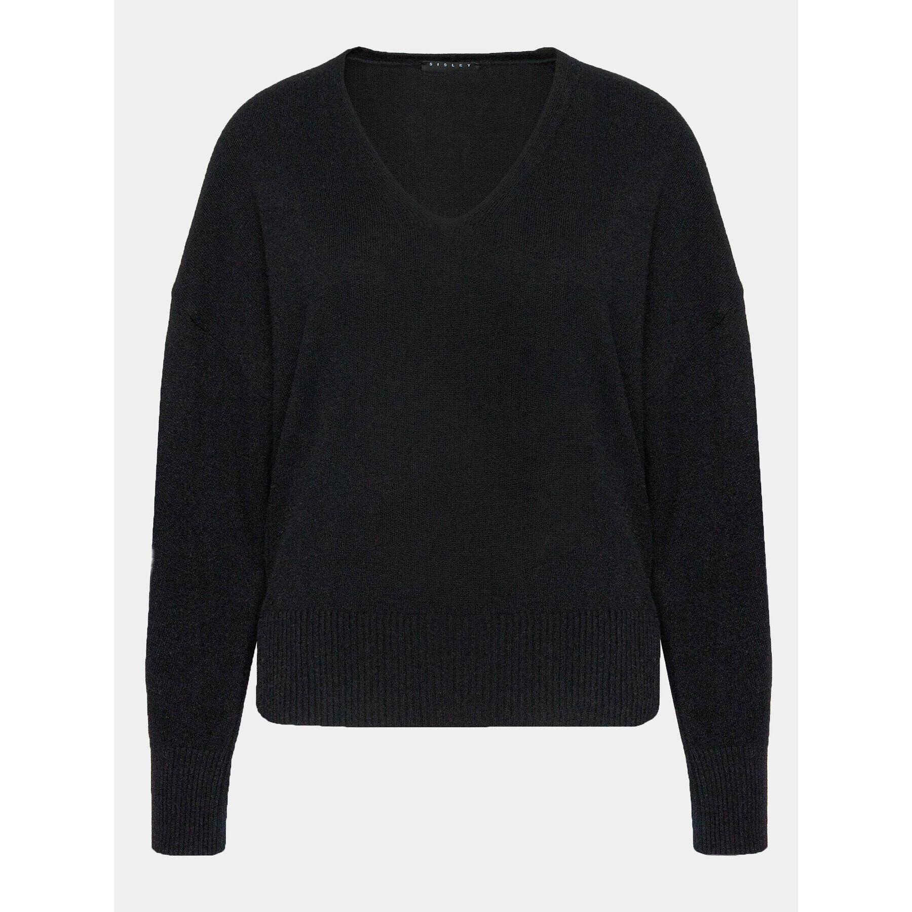 Sisley Sweater 1044M400T Fekete Regular Fit - Pepit.hu