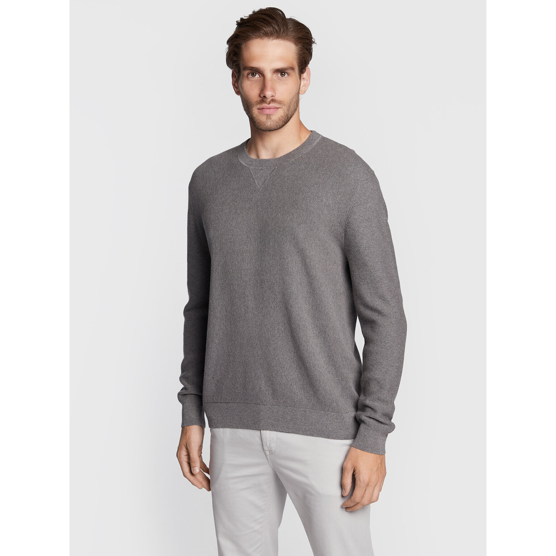 Sisley Sweater 10C1S100L Szürke Regular Fit - Pepit.hu