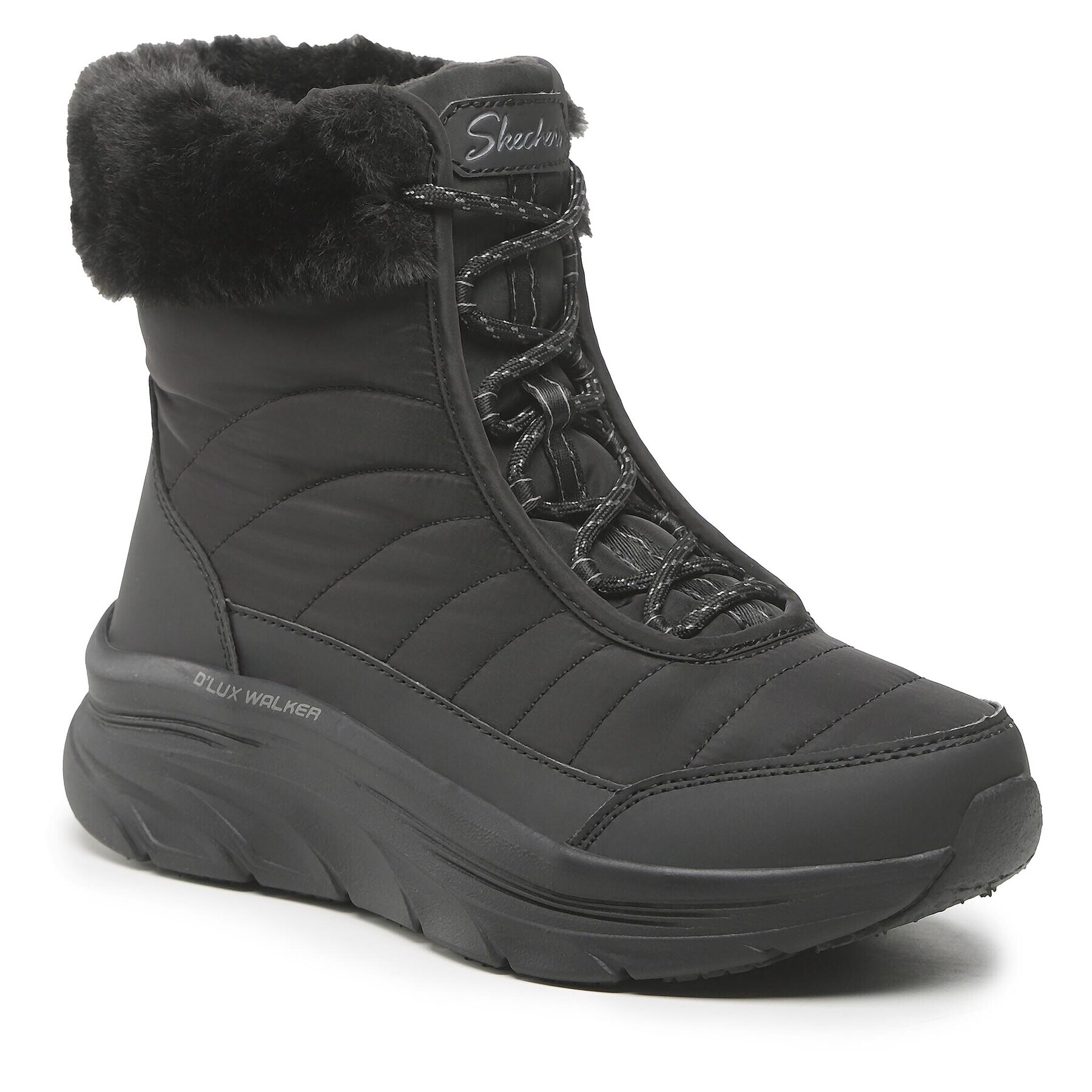 Skechers Bokacsizma Winter Solstice 167388/BBK Fekete - Pepit.hu