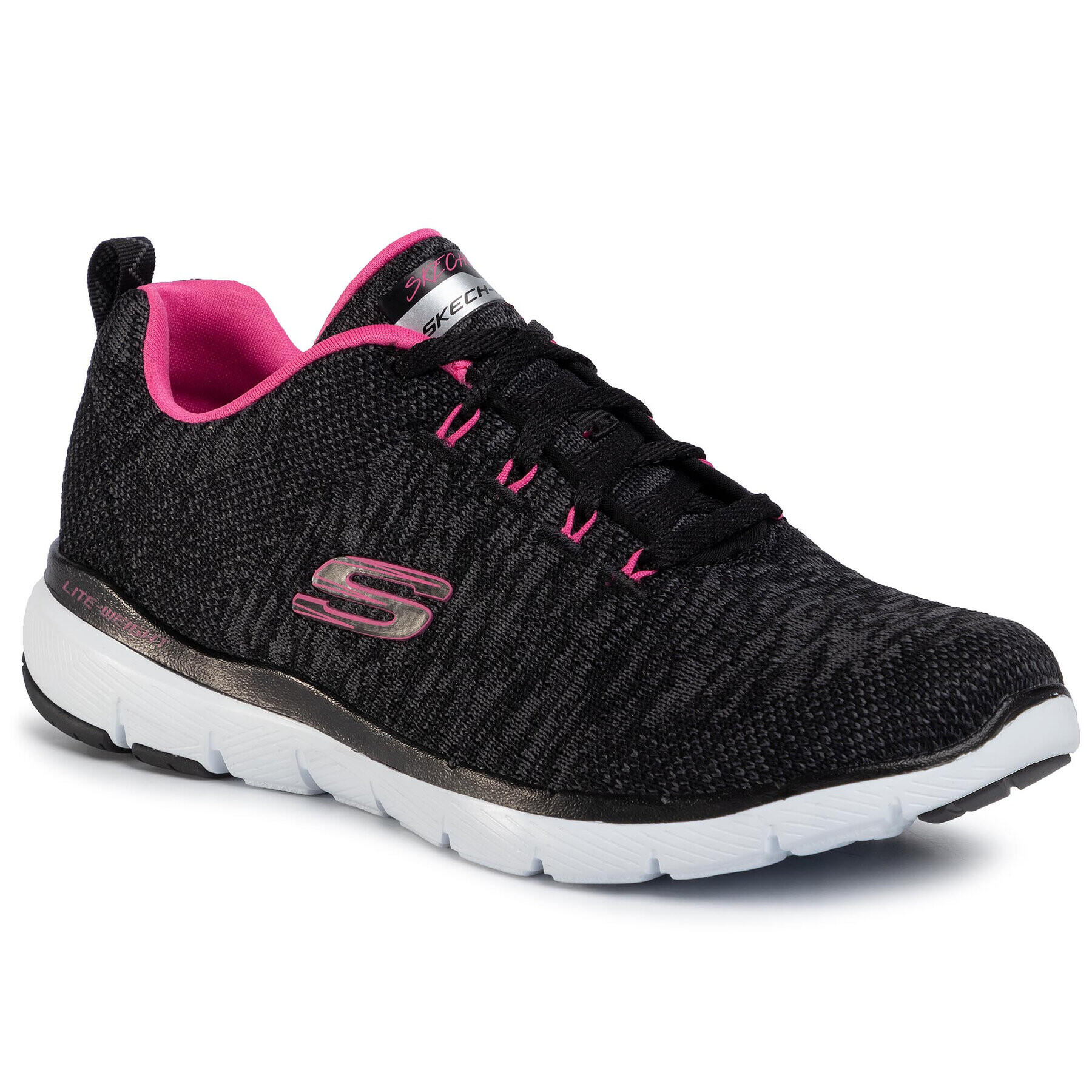 Skechers Cipő Flex Appeal 3.0 13062/BKHP Fekete - Pepit.hu