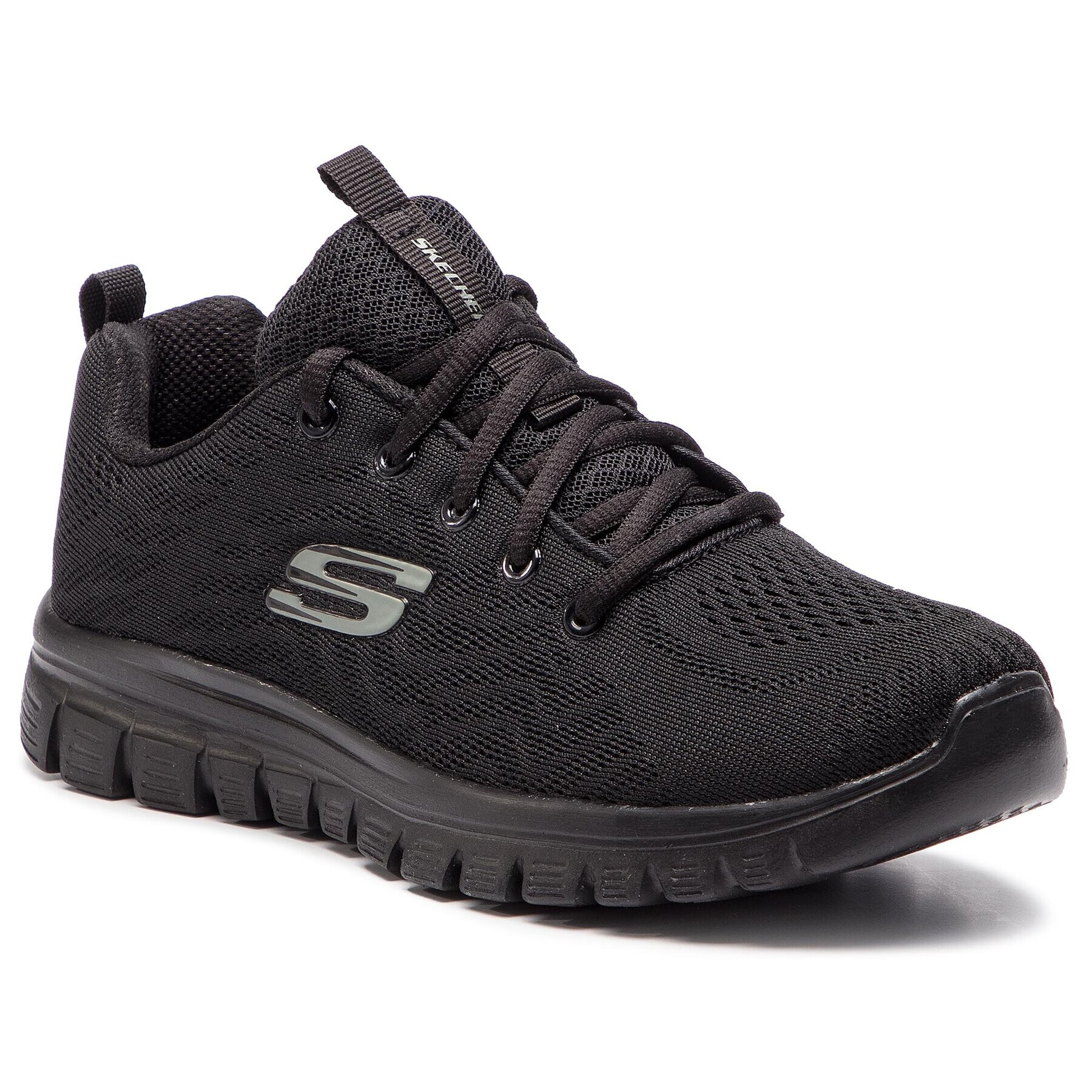 Skechers Cipő Get Connected 12615/BBK Fekete - Pepit.hu