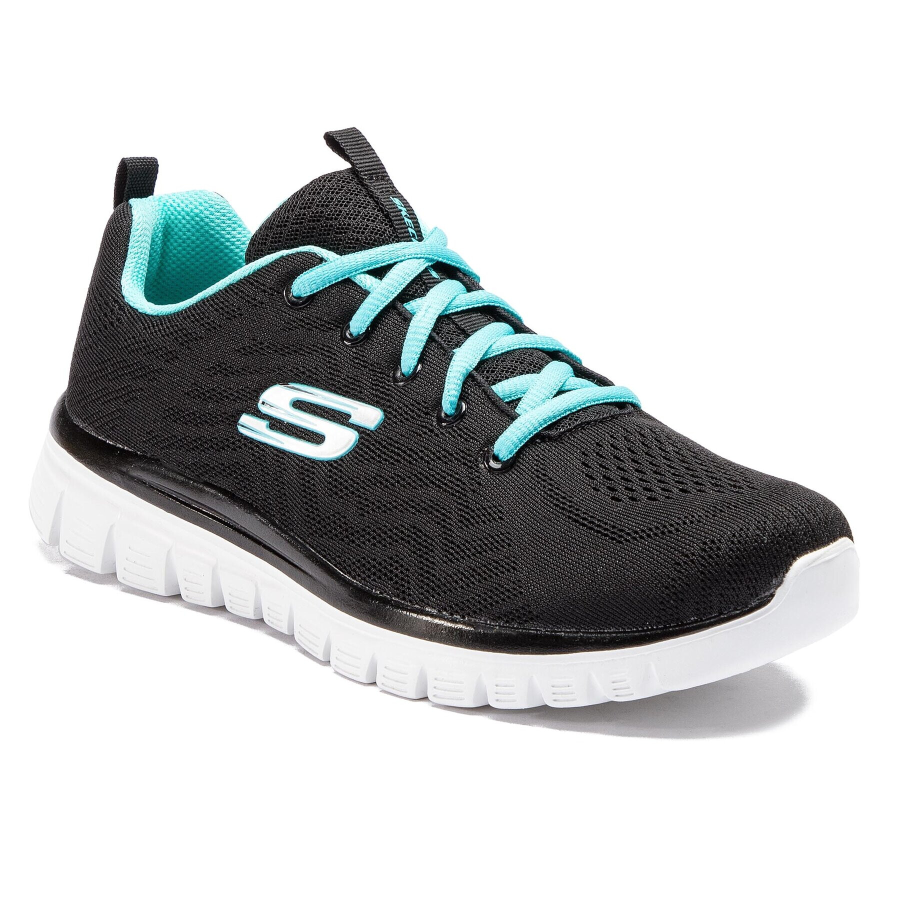 Skechers Cipő Get Connected 12615/BKTQ Fekete - Pepit.hu