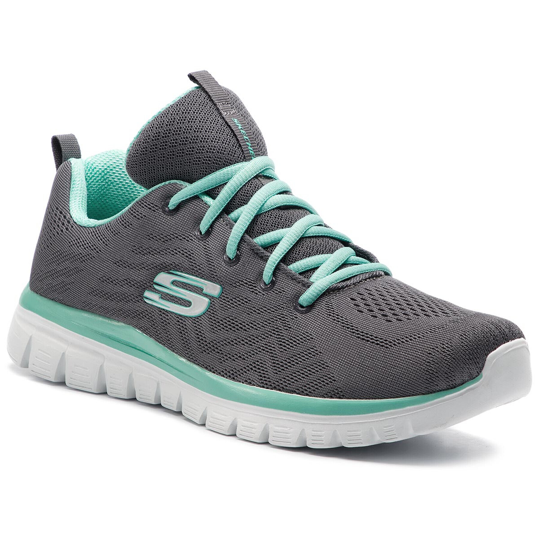 Skechers Cipő Get Connected 12615/CCGR Szürke - Pepit.hu