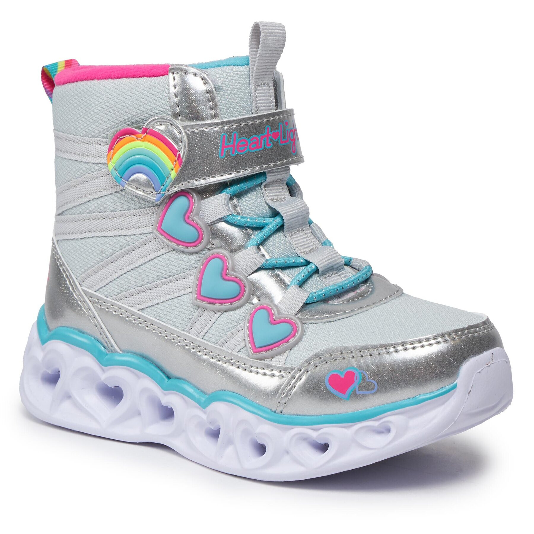 Skechers Csizma Heart Lights Sweet Styling 302668L/SMLT Ezüst - Pepit.hu