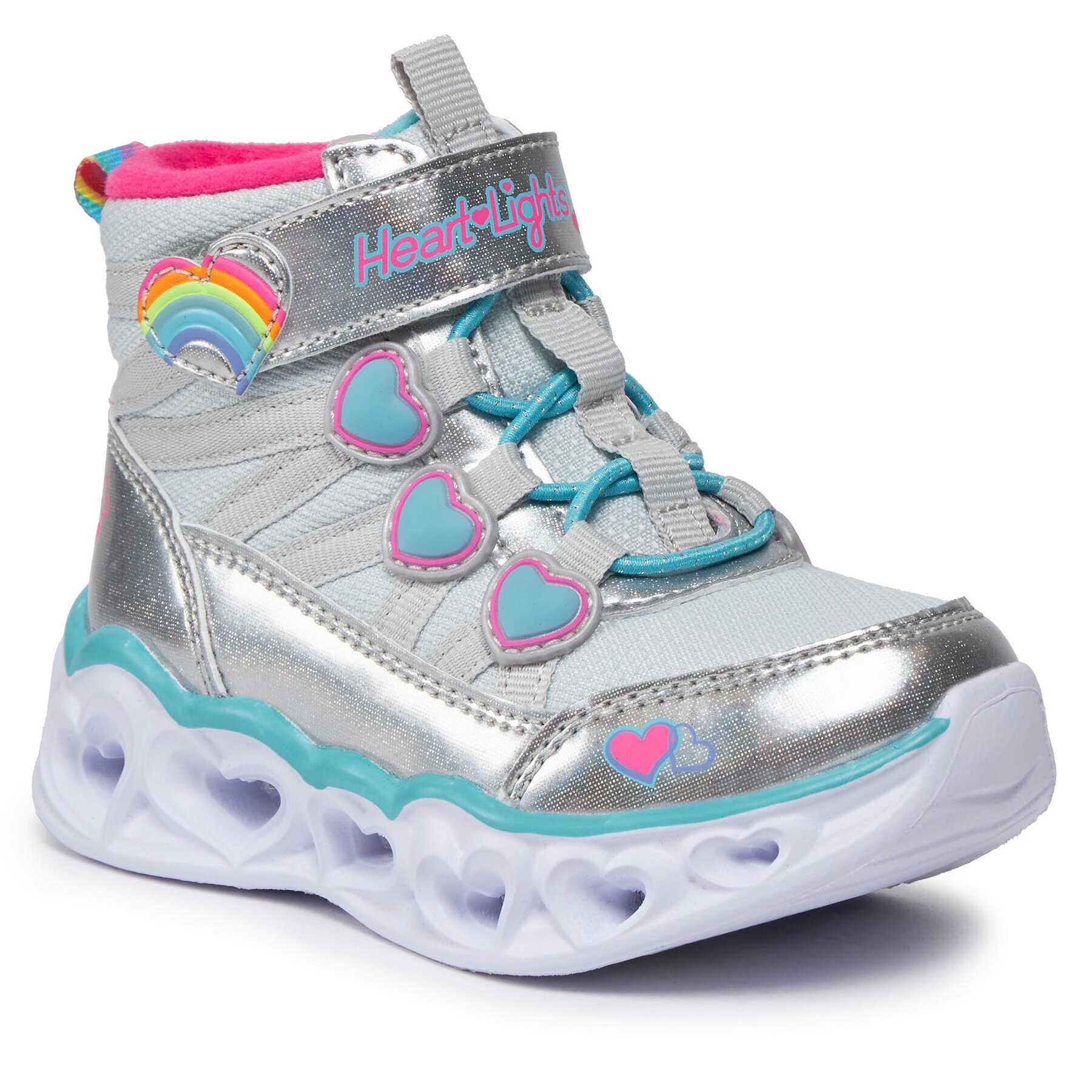 Skechers Csizma Heart Lights Sweet Styling 302668N/SMLT Ezüst - Pepit.hu