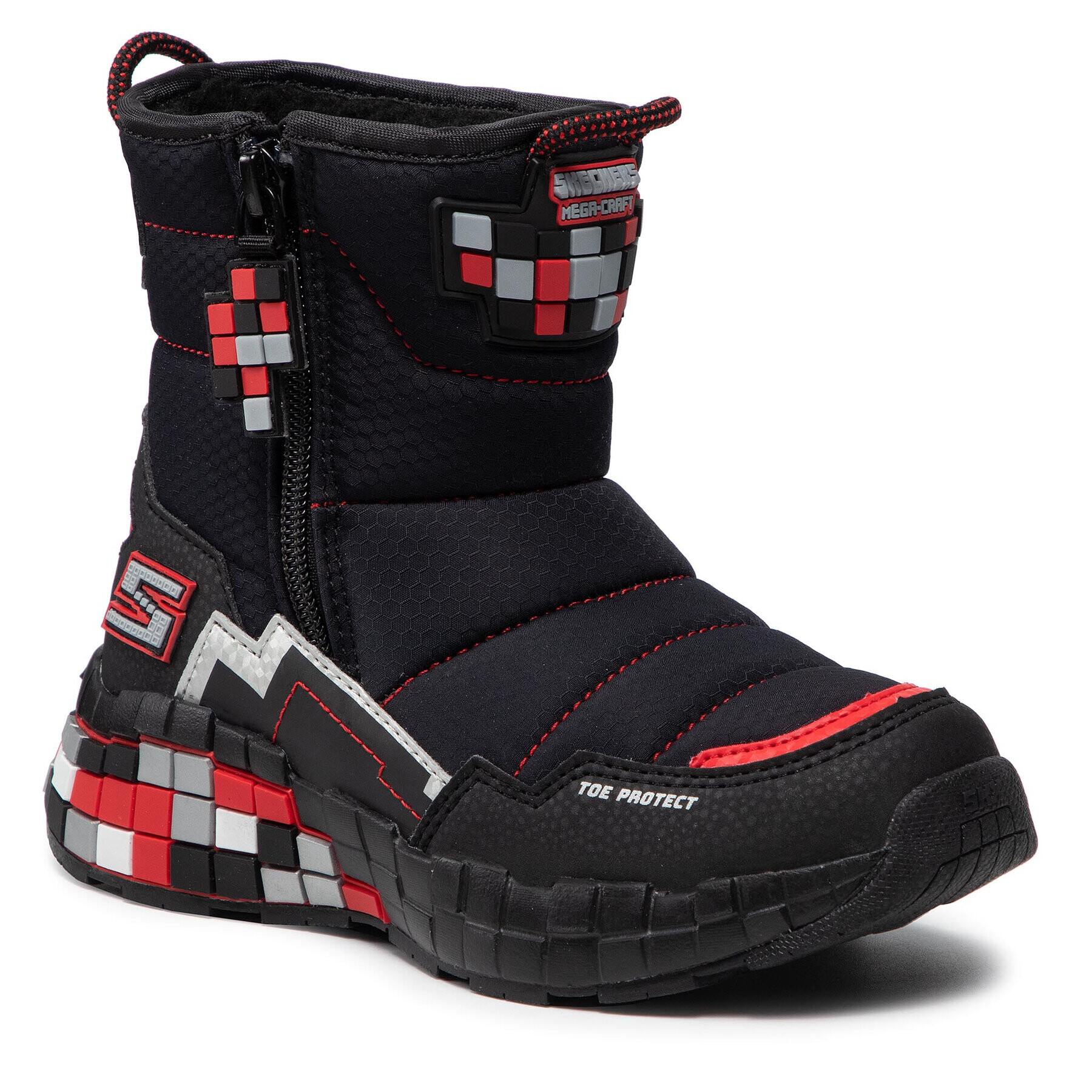 Skechers Hótaposó Cuboforce 402198L/BKRD Fekete - Pepit.hu