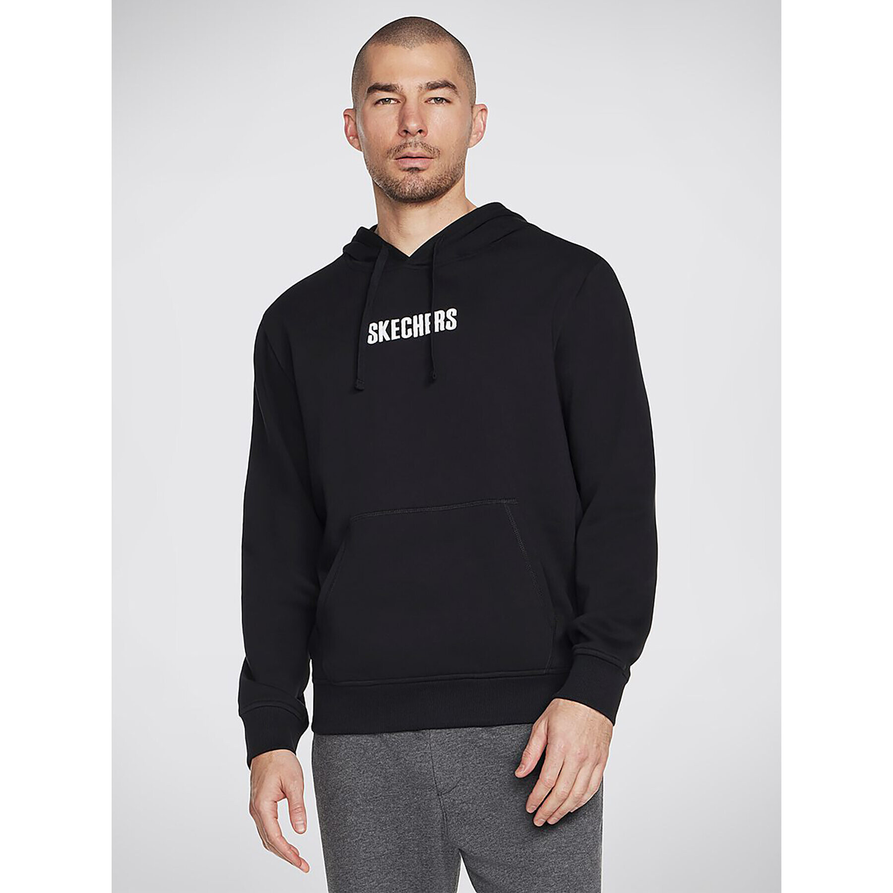 Skechers Pulóver Sweats Incognito Hoodie HD6 Fekete Regular Fit - Pepit.hu