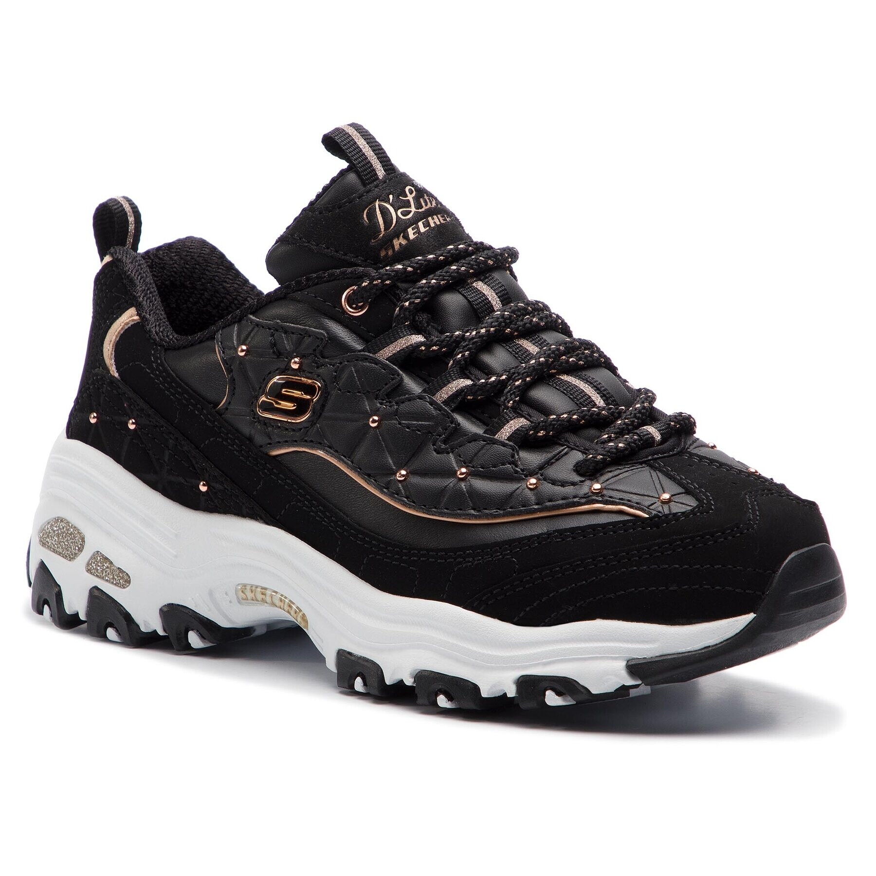 Skechers Sportcipő D'lites Glamour Feels 13087/BKRG Fekete - Pepit.hu