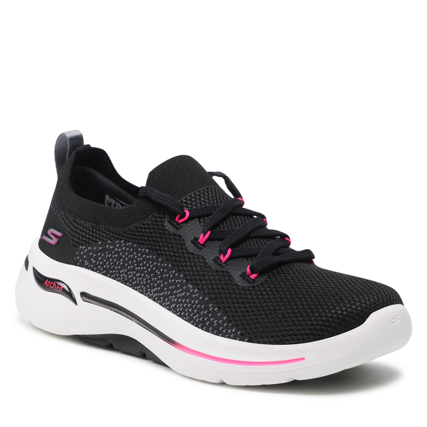 Skechers Sportcipők Go Walk Arch Fit 124863/BKHP Fekete - Pepit.hu