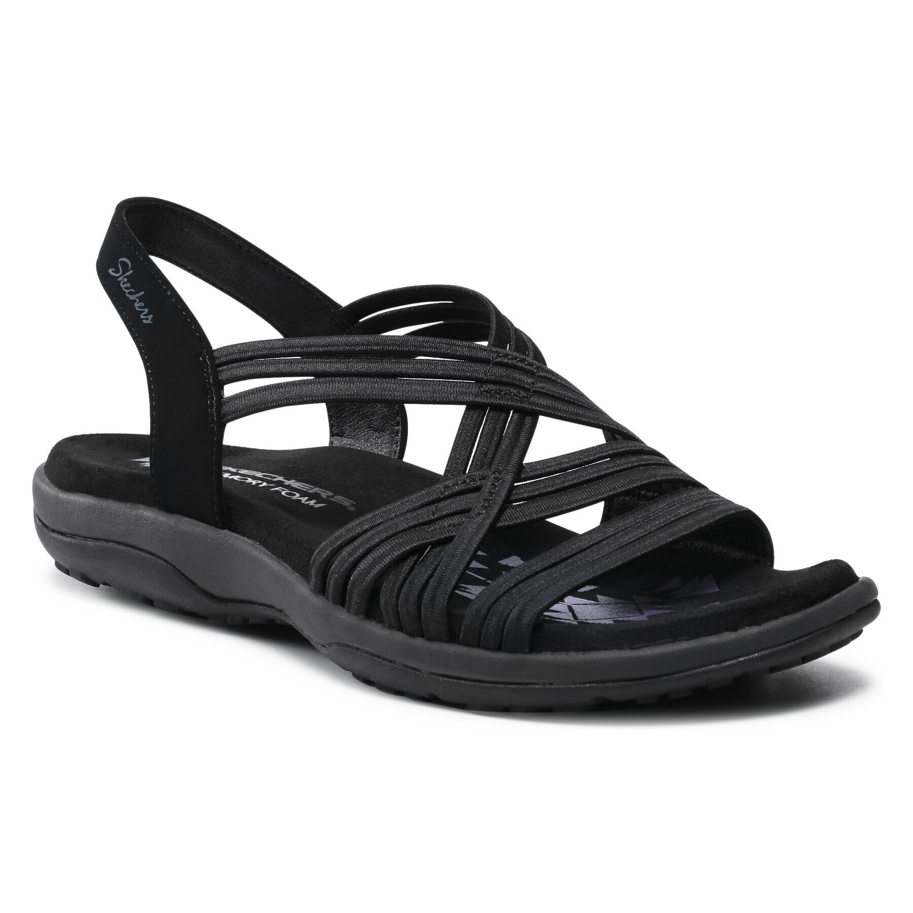 Skechers Szandál Simply Stretch 163023/BLK Fekete - Pepit.hu