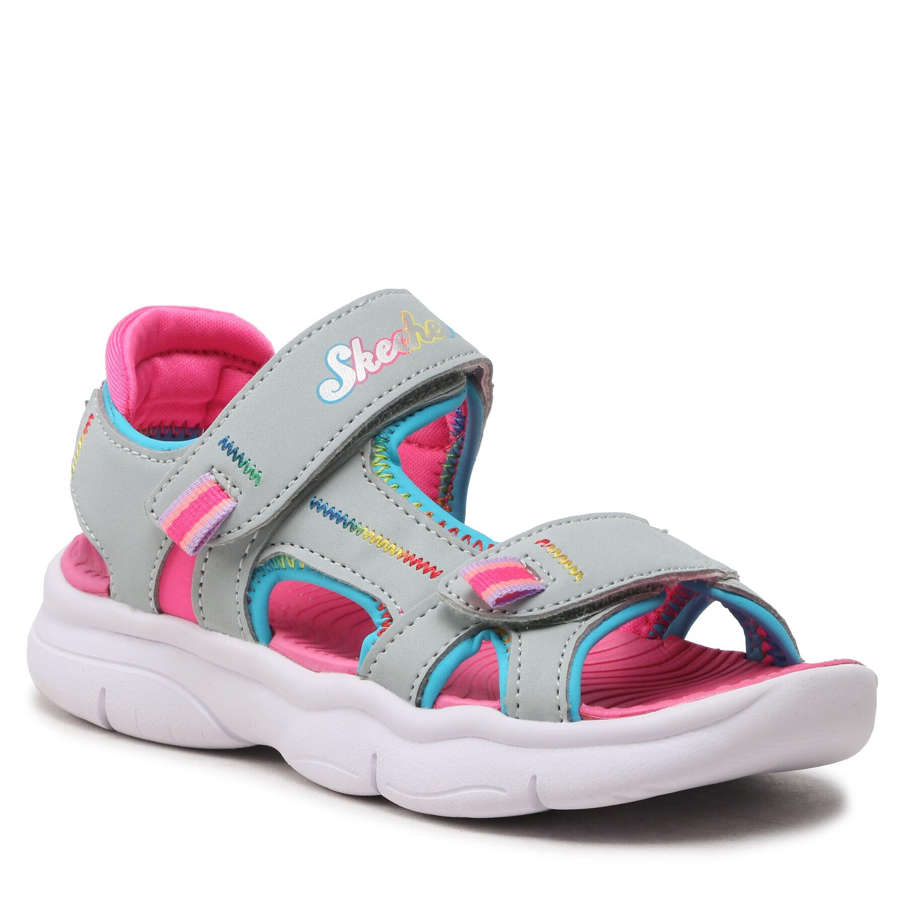 Skechers Szandál Vibrant Mood 302984L/SLPK Szürke - Pepit.hu