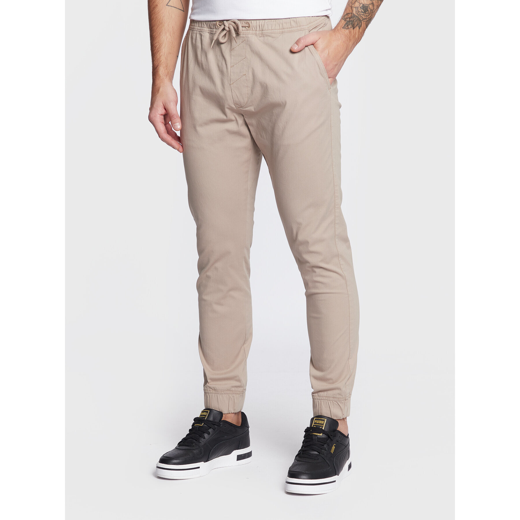 Solid Joggers 21103814 Bézs Slim Fit - Pepit.hu