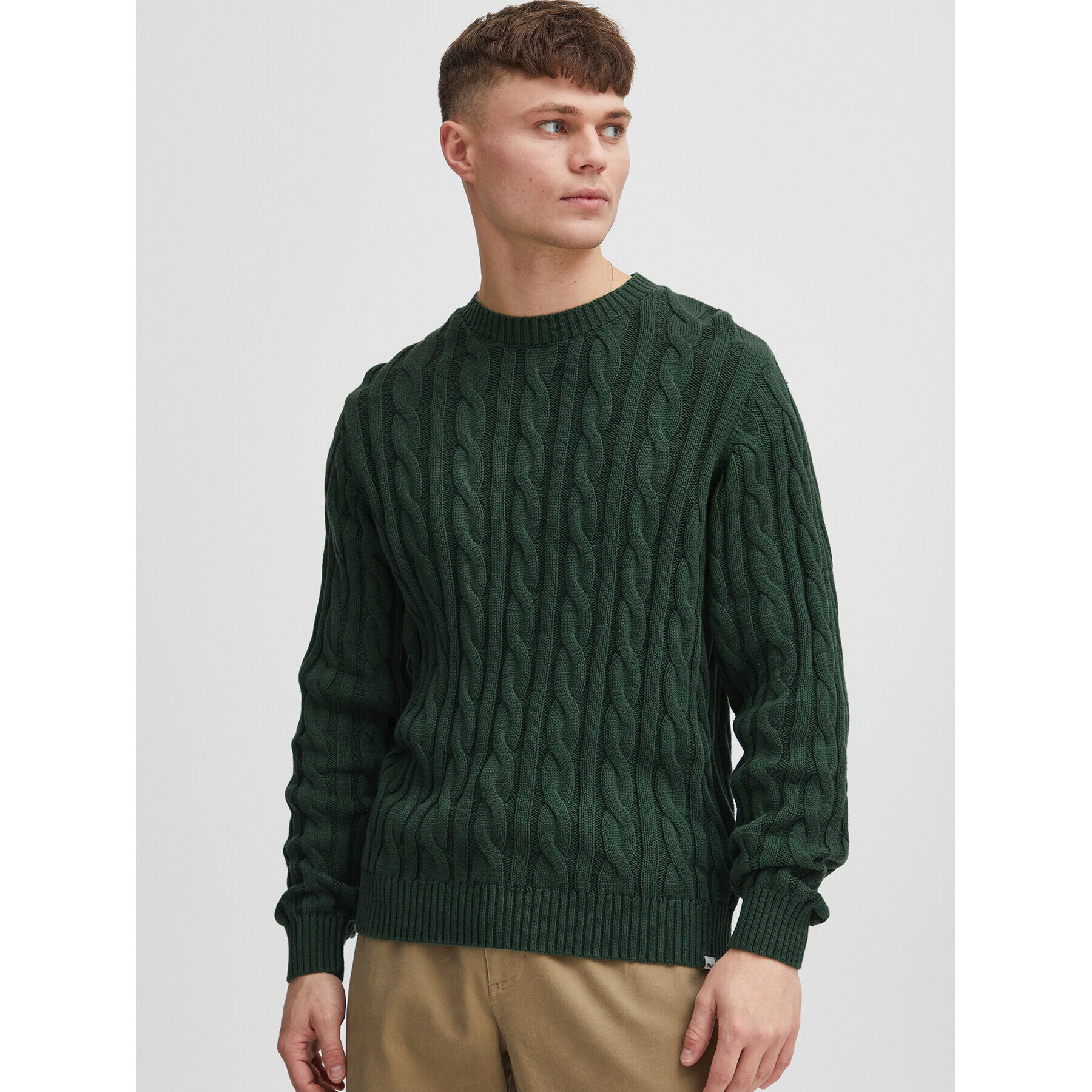 Solid Sweater 21107899 Zöld Regular Fit - Pepit.hu