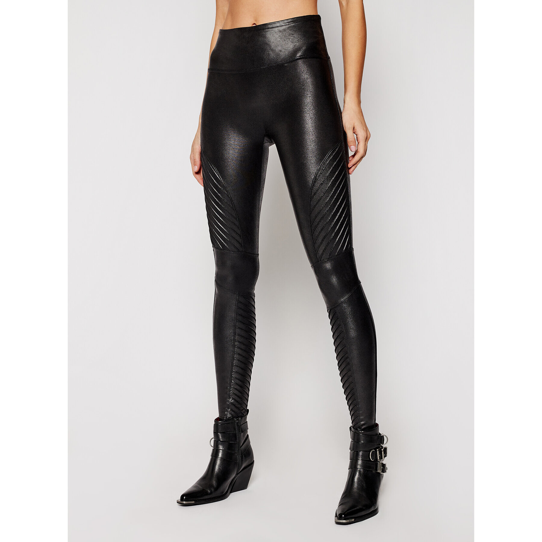 SPANX Leggings Faux Leather Moto 20136R Fekete Slim Fit - Pepit.hu