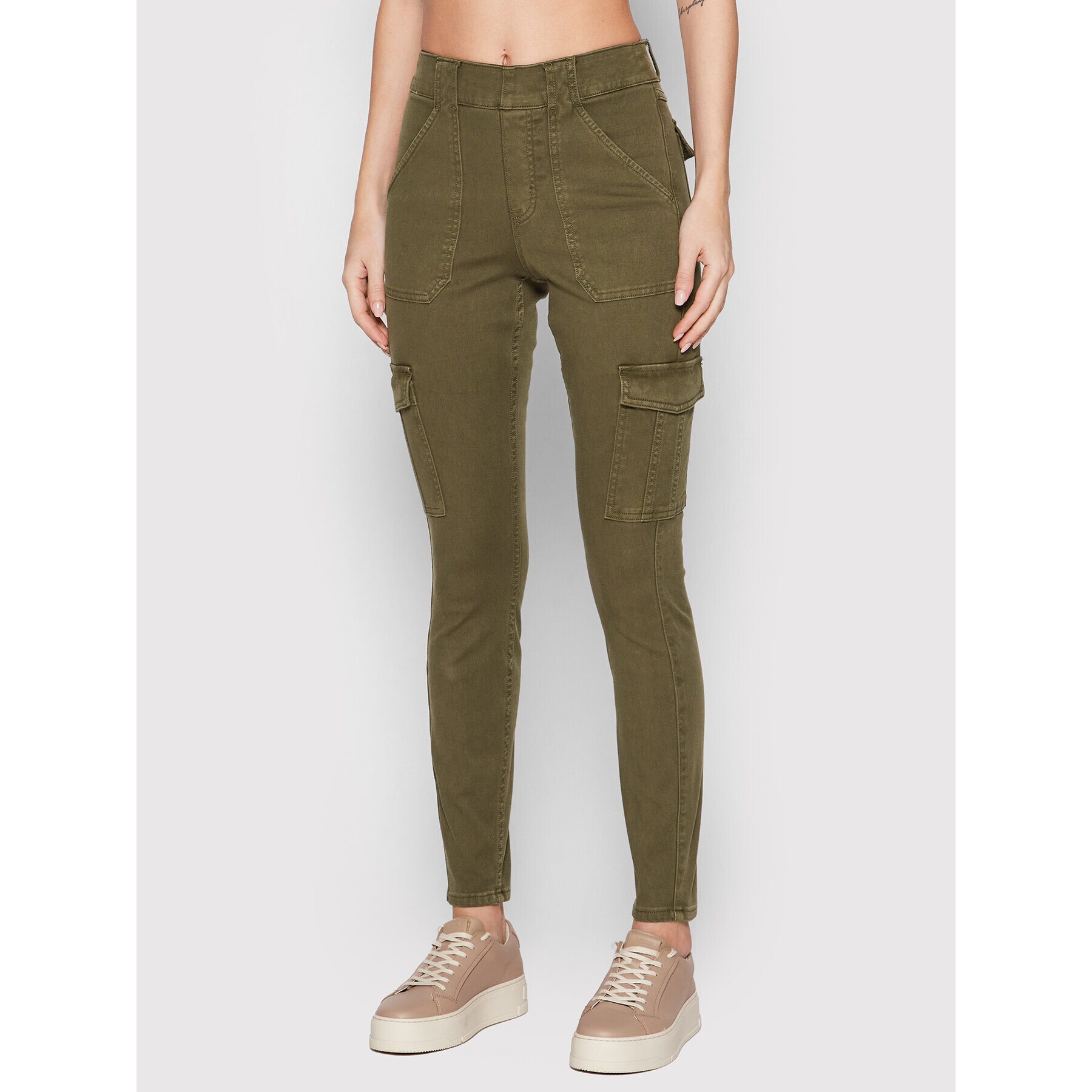 SPANX Szövet nadrág Cargo 20311R Zöld Skinny Fit - Pepit.hu