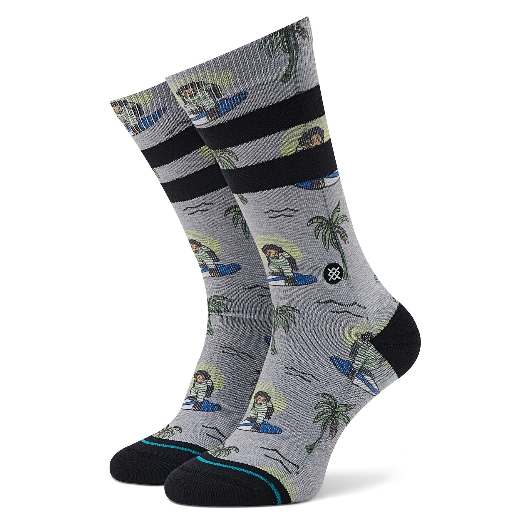 Stance Unisex Magasszárú Zokni Surfing Monkey A556A21SMK Szürke - Pepit.hu