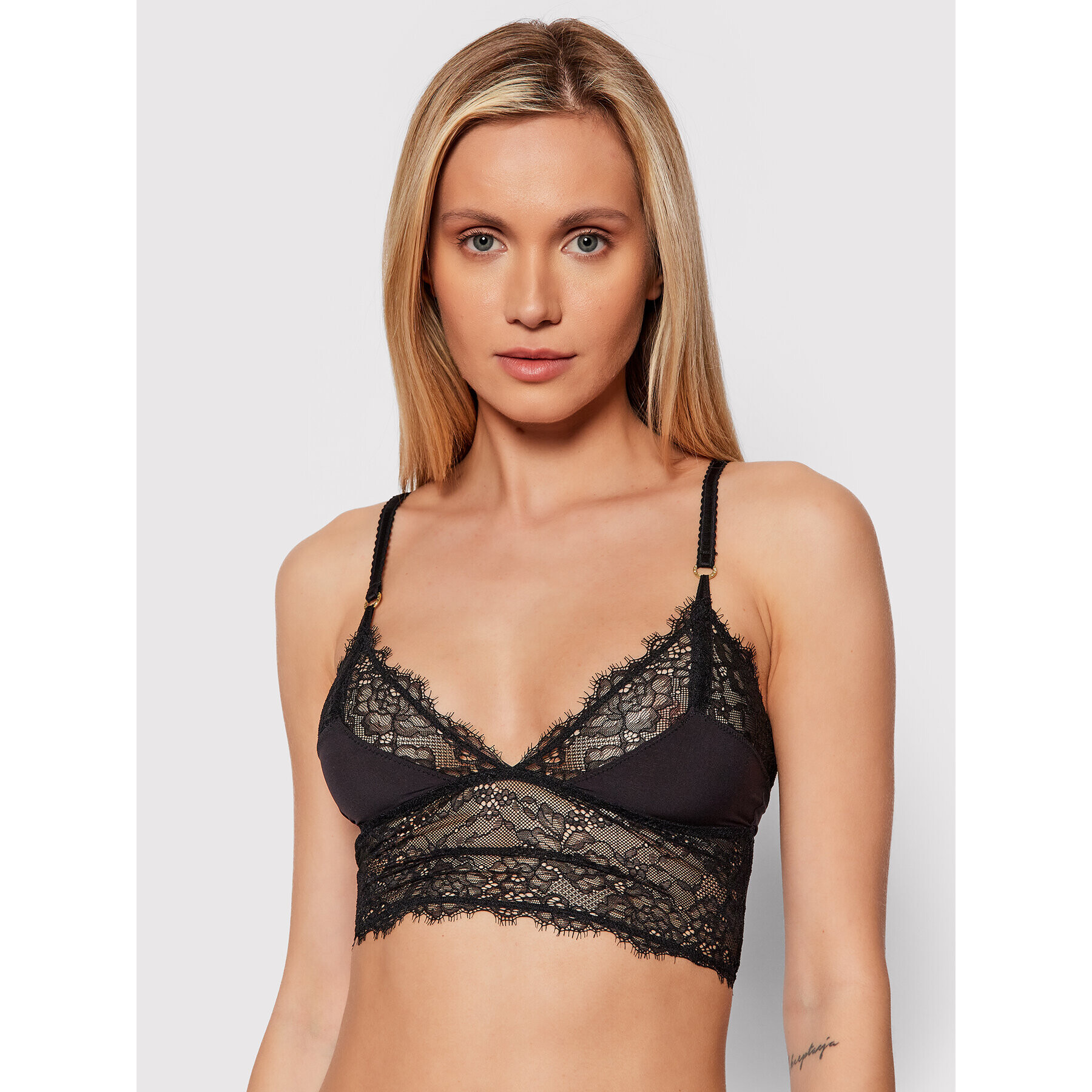 Stella McCartney Bralette melltartó Ella Shining S6R080980.00112 Fekete - Pepit.hu