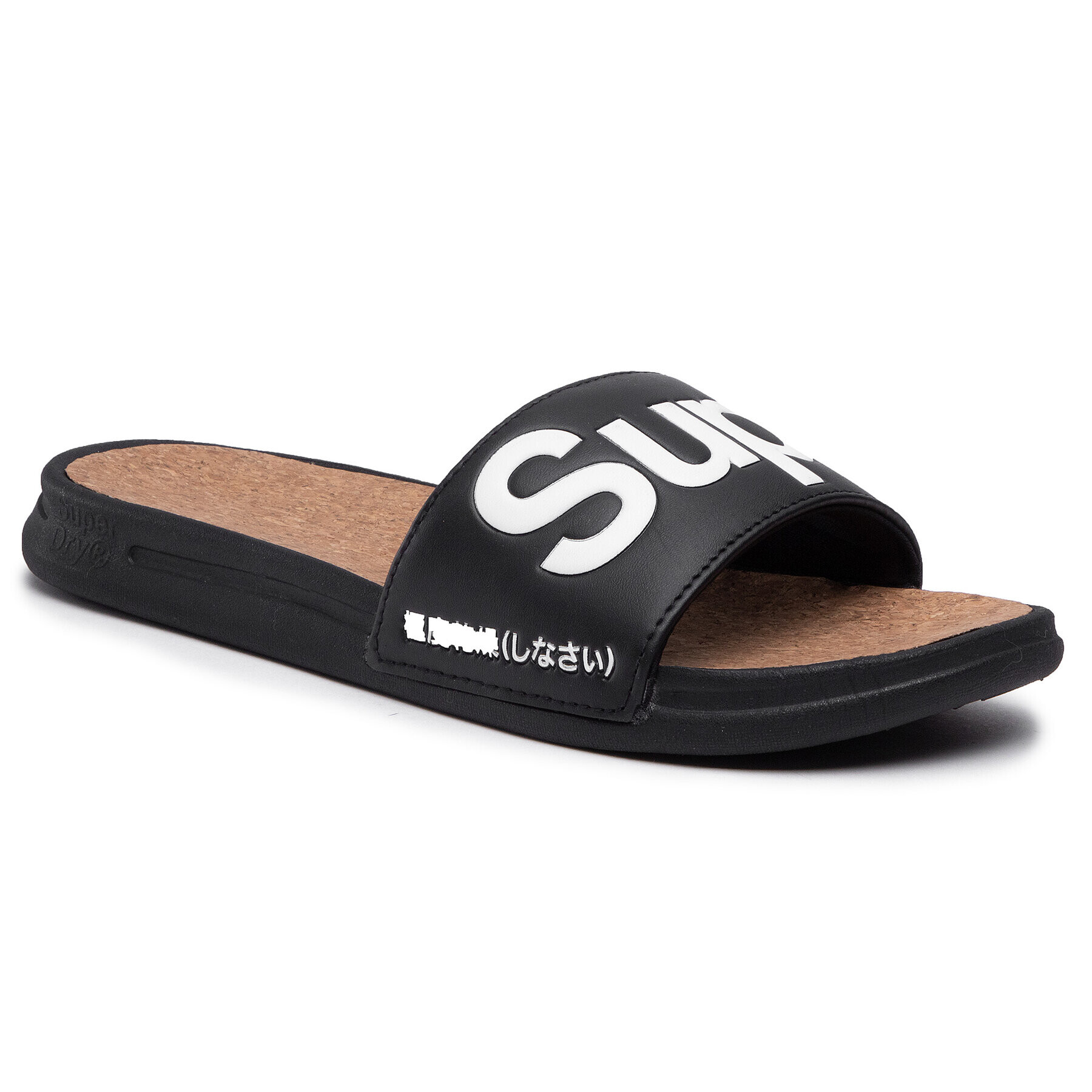 Superdry Papucs Cork Crewe Slide MF310130A Fekete - Pepit.hu