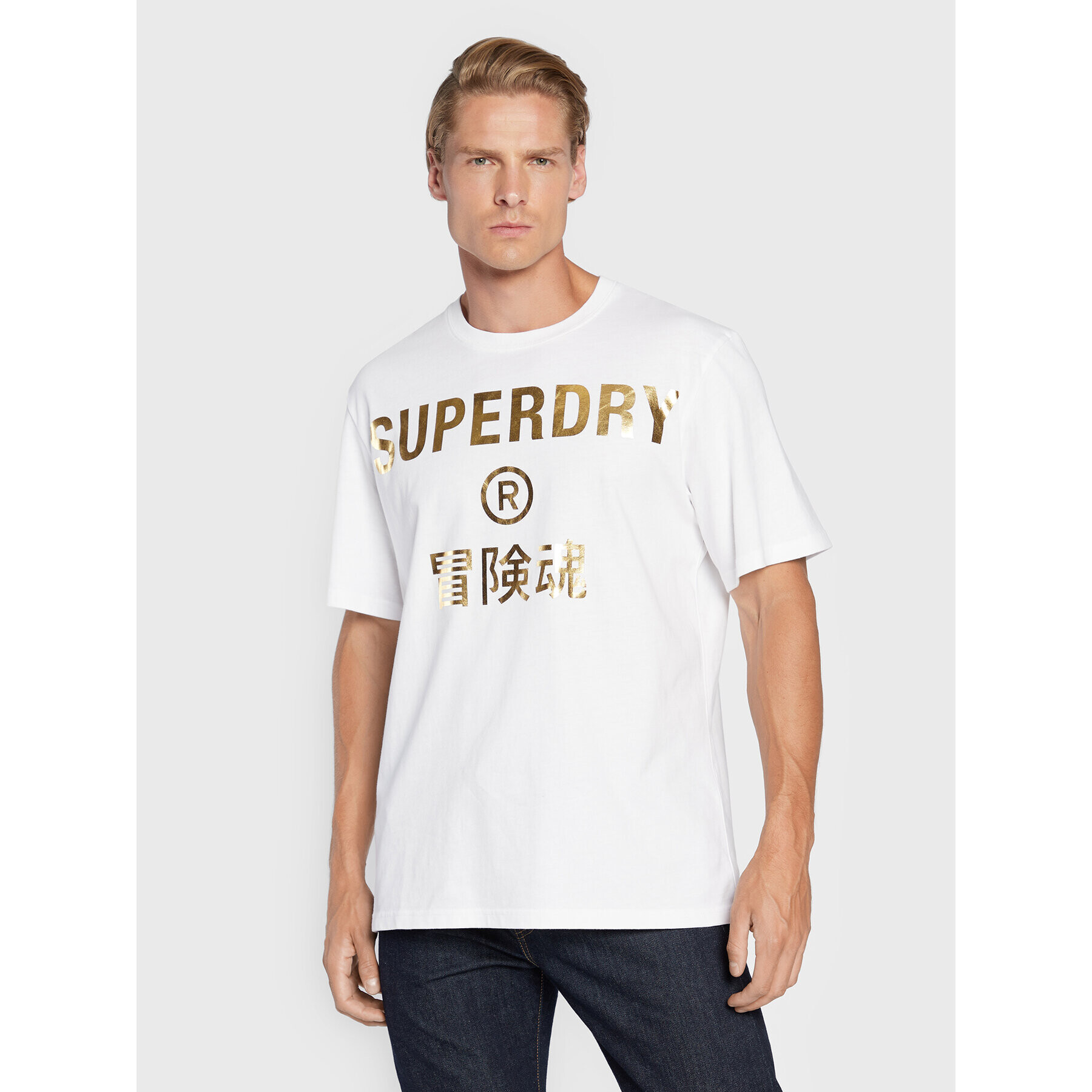 Superdry Póló Corporate Logo M1011253A Fehér Regular Fit - Pepit.hu