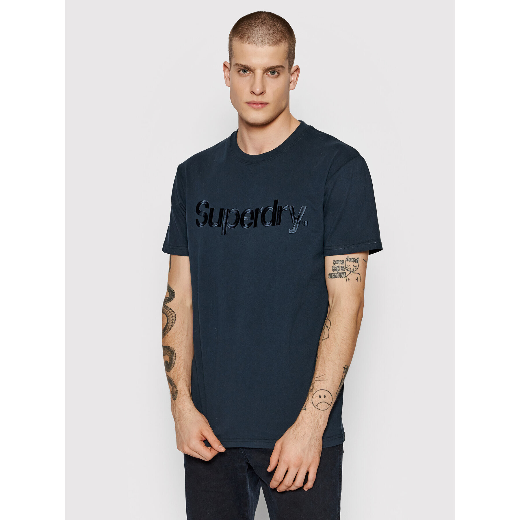 Superdry Póló Source Tee M1011337A Sötétkék Regular Fit - Pepit.hu